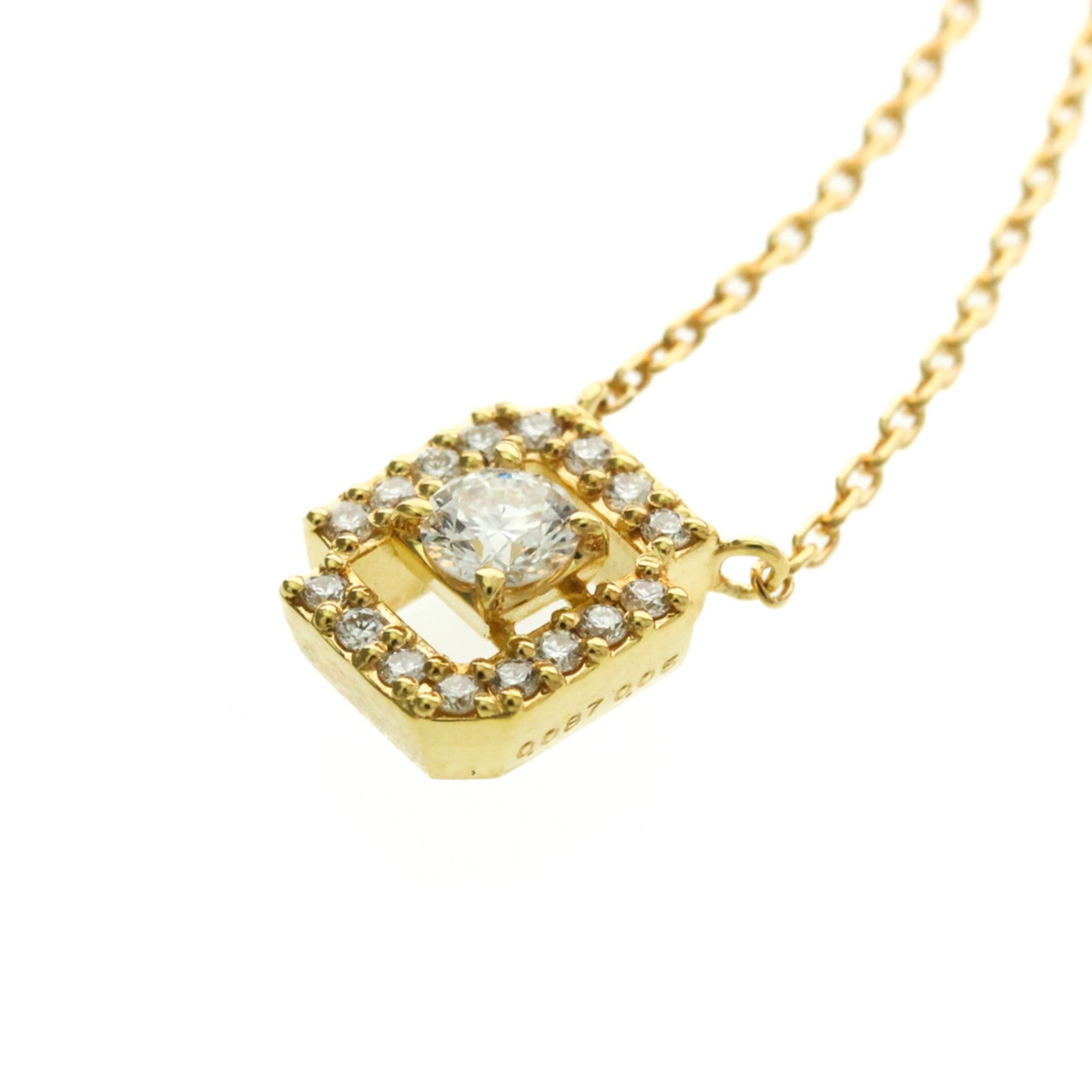 Other Vendome Aoyama Diamond Square Necklace Yellow Gold (18K) Diamond Men,Women Fashion Pendant Necklace (Gold) Size ONE SIZE - 6 Thumbnail