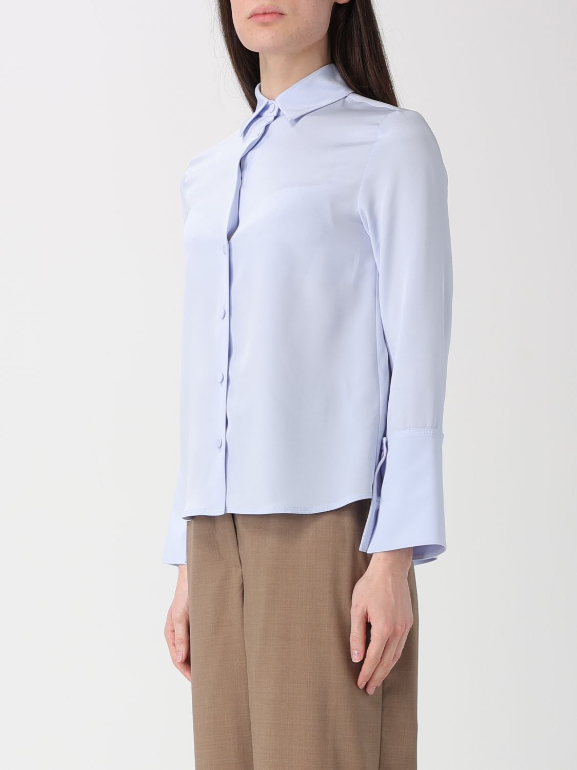 Max Mara Max Mara Shirt Woman Blue 1 Size L / US 10 / IT 46 - 4 Thumbnail