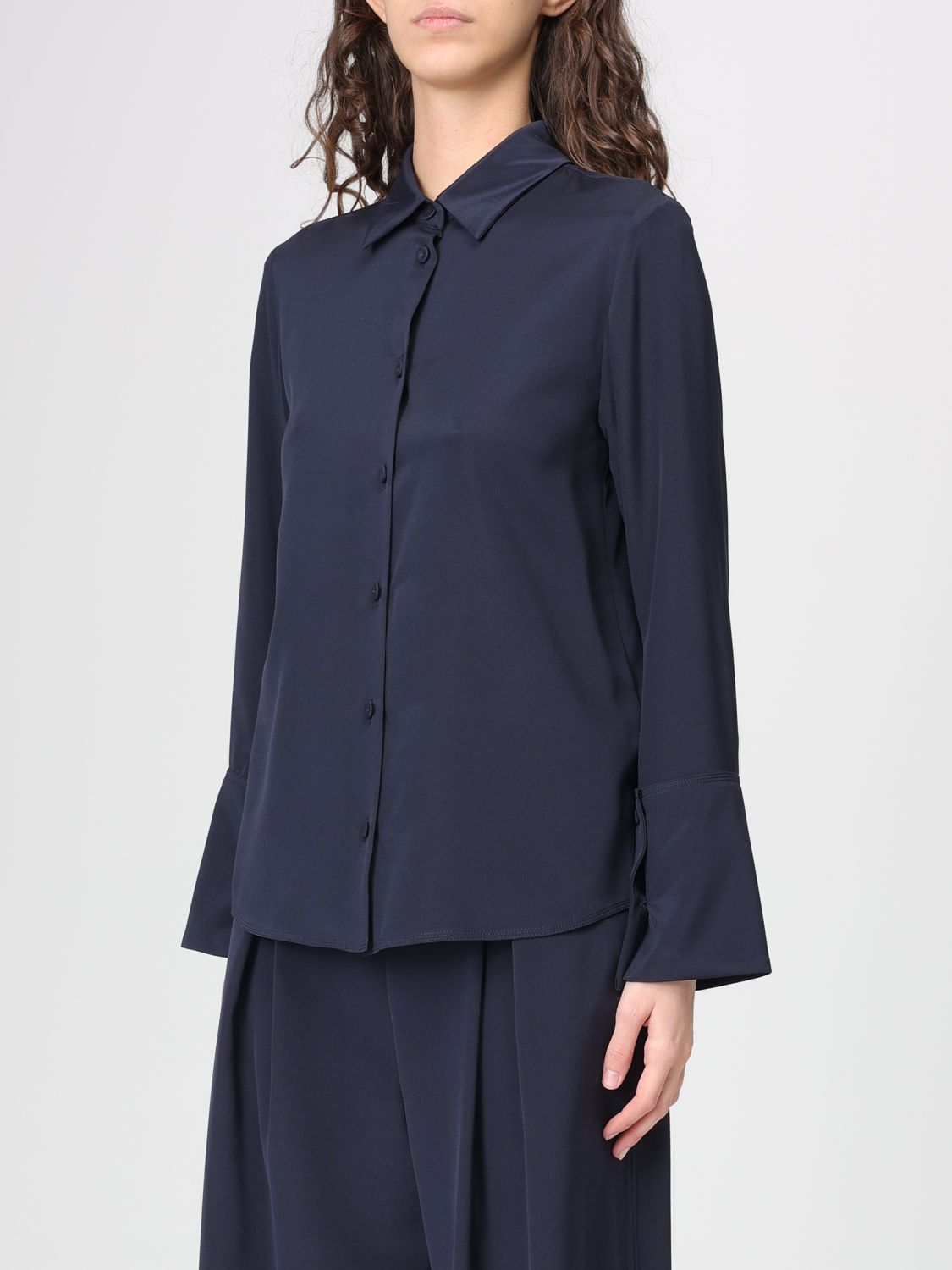 Max Mara Max Mara Shirt Woman Blue Size M / US 6-8 / IT 42-44 - 4 Thumbnail