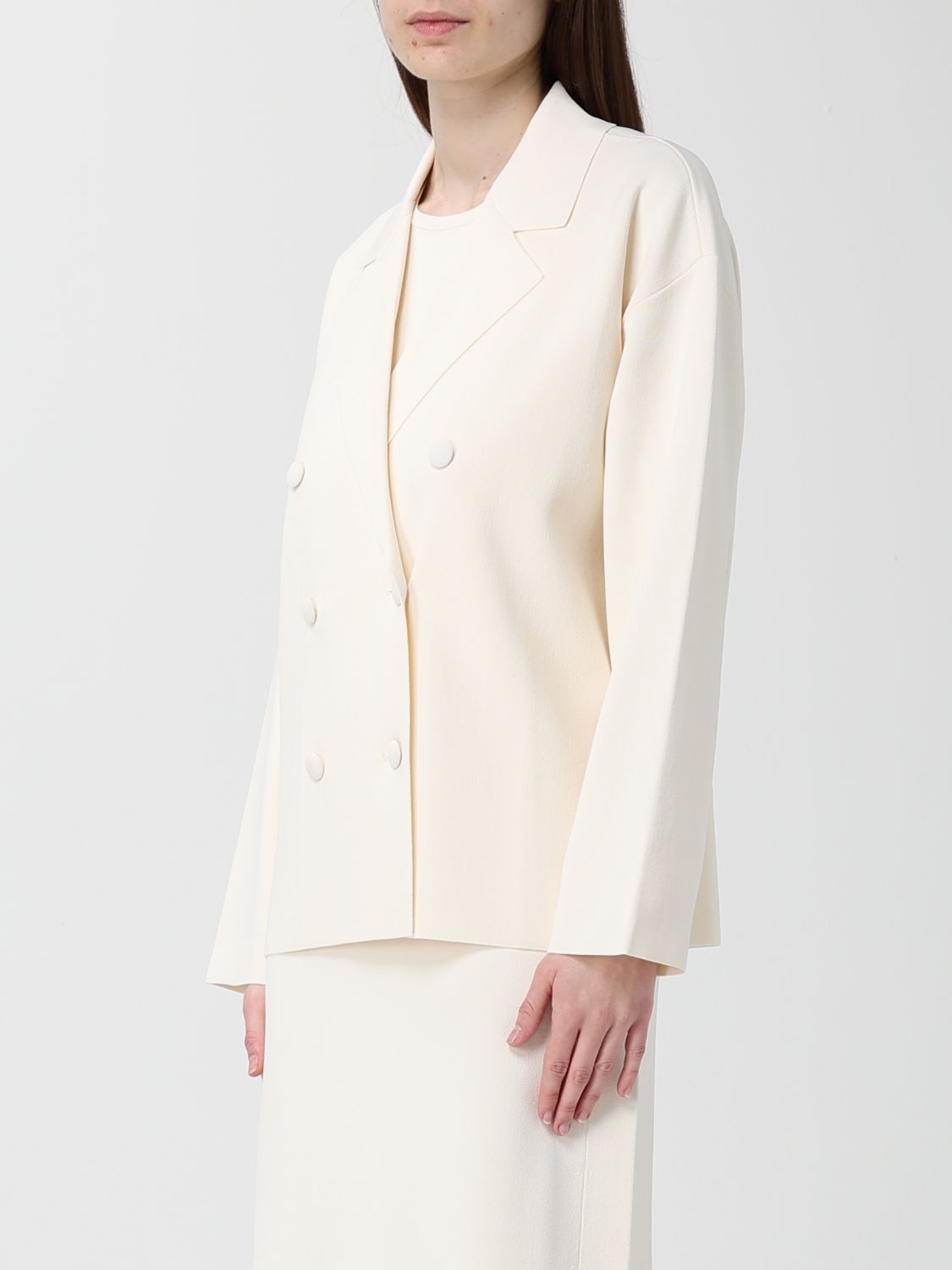 Max Mara Max Mara Jacket Woman Ivory Size S / US 4 / IT 40 - 4 Thumbnail