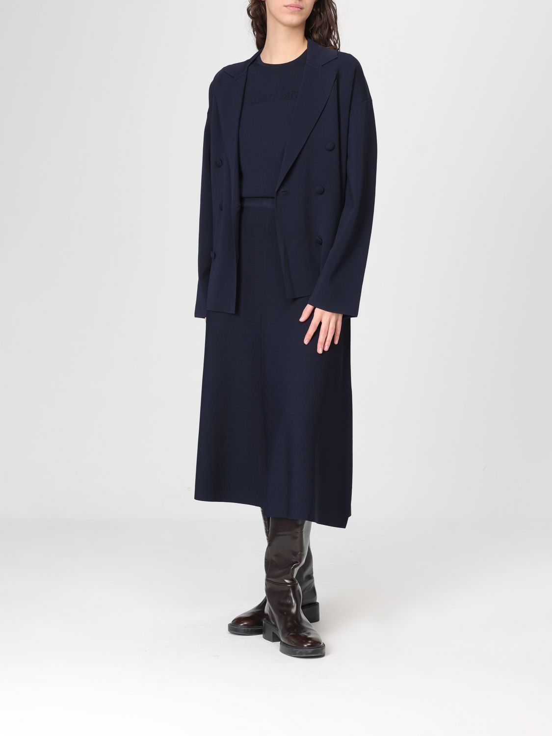 Max Mara Max Mara Jacket Woman Blue Size XS / US 0-2 / IT 36-38 - 2 Thumbnail