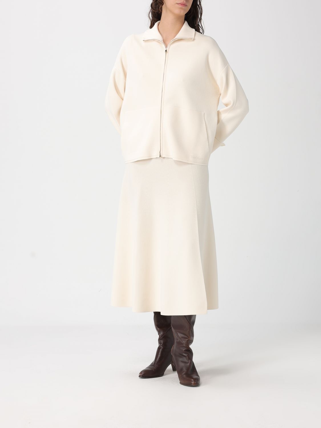 Max Mara Max Mara Sweater Woman Ivory Size L / US 10 / IT 46 - 2 Thumbnail