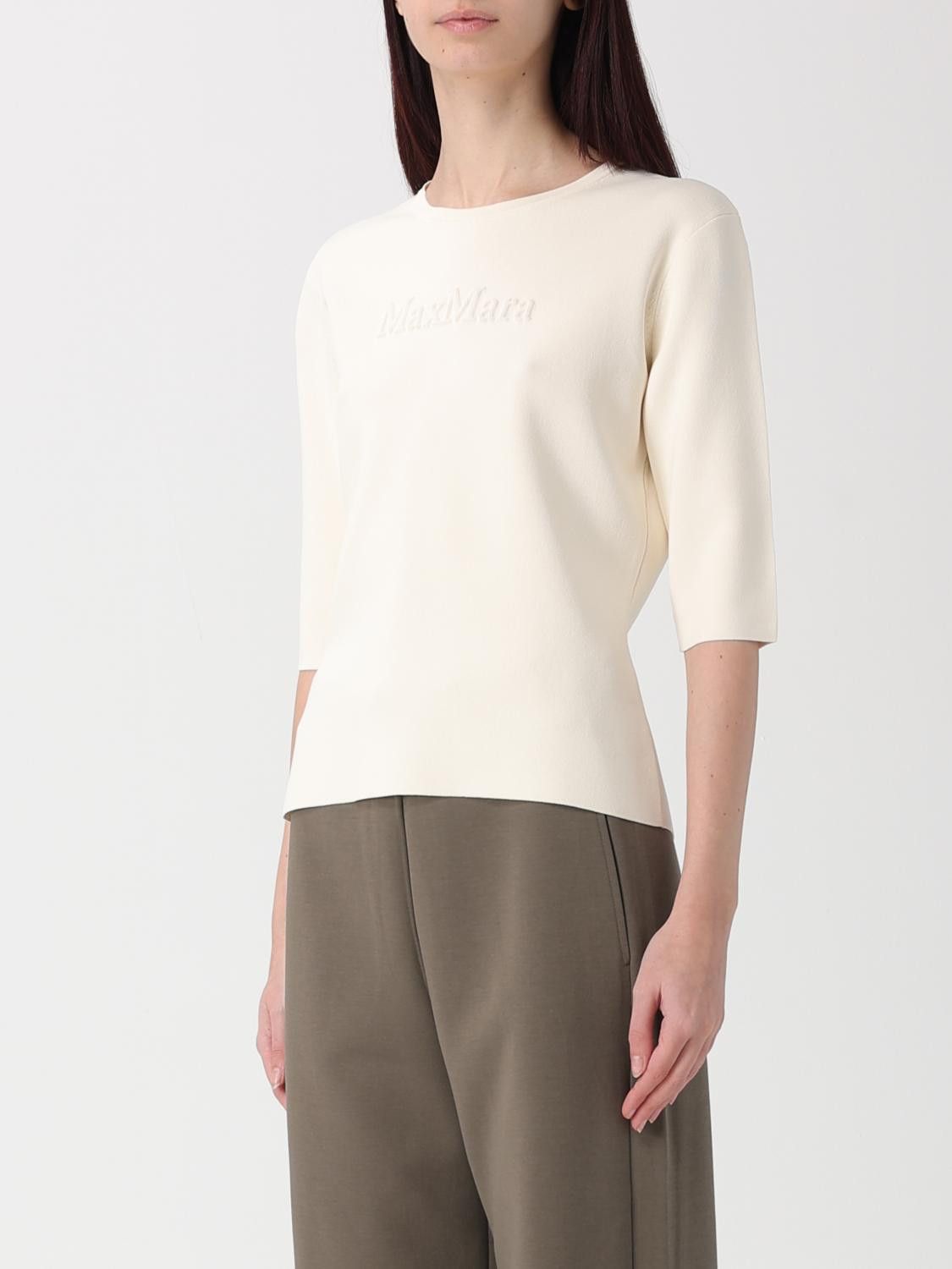 Max Mara Max Mara Sweater Woman Ivory Size XS / US 0-2 / IT 36-38 - 4 Thumbnail