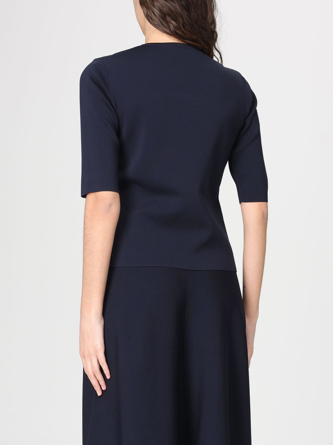 Max Mara Max Mara T-Shirt Woman Blue Size L / US 10 / IT 46 - 3 Thumbnail