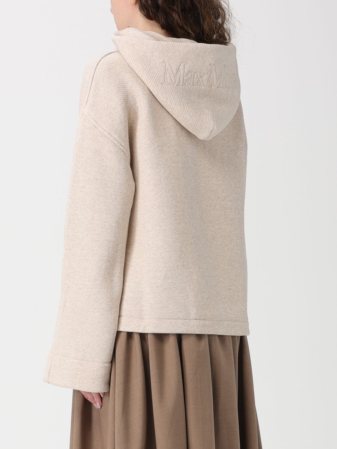 Max Mara Max Mara Sweatshirt Woman Beige Size XL / US 12-14 / IT 48-50 - 3 Thumbnail