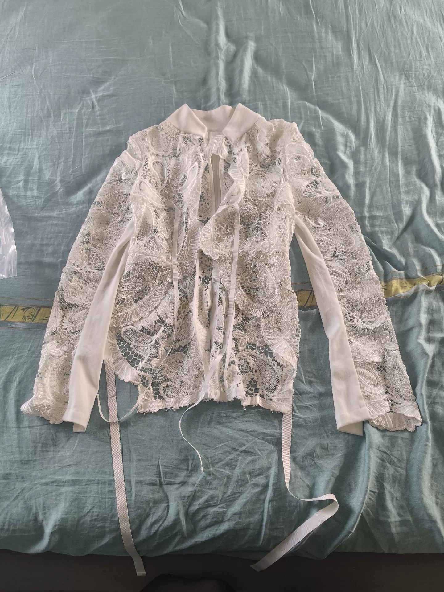 Ann Demeulemeester Ann Demeulemeester White Ribbon Jacket Size M / US 6-8 / IT 42-44 - 4 Thumbnail