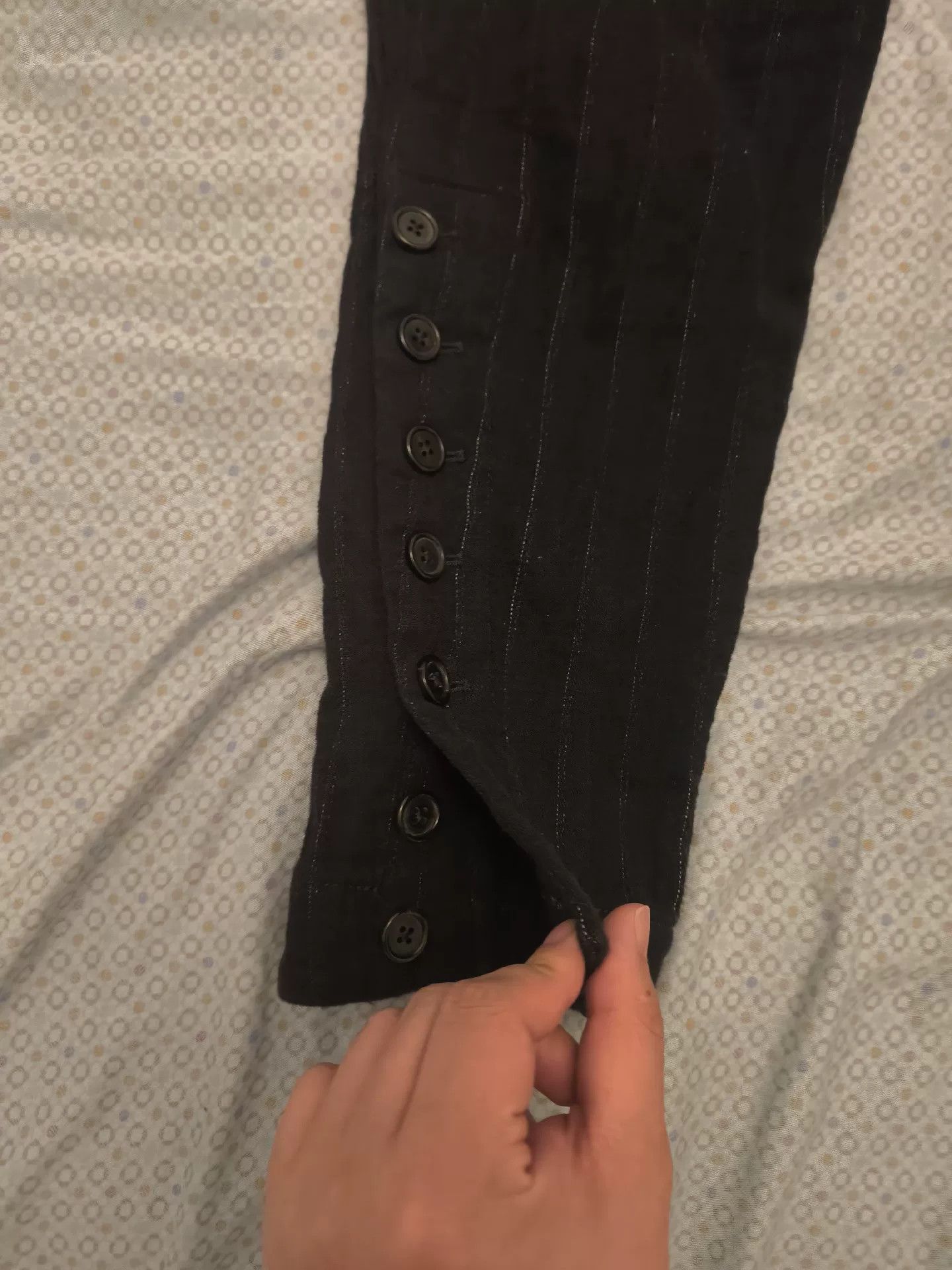 Ann Demeulemeester Ann Demeulemeester White Wool Button Pants Size 42" / US 20 - 2 Thumbnail