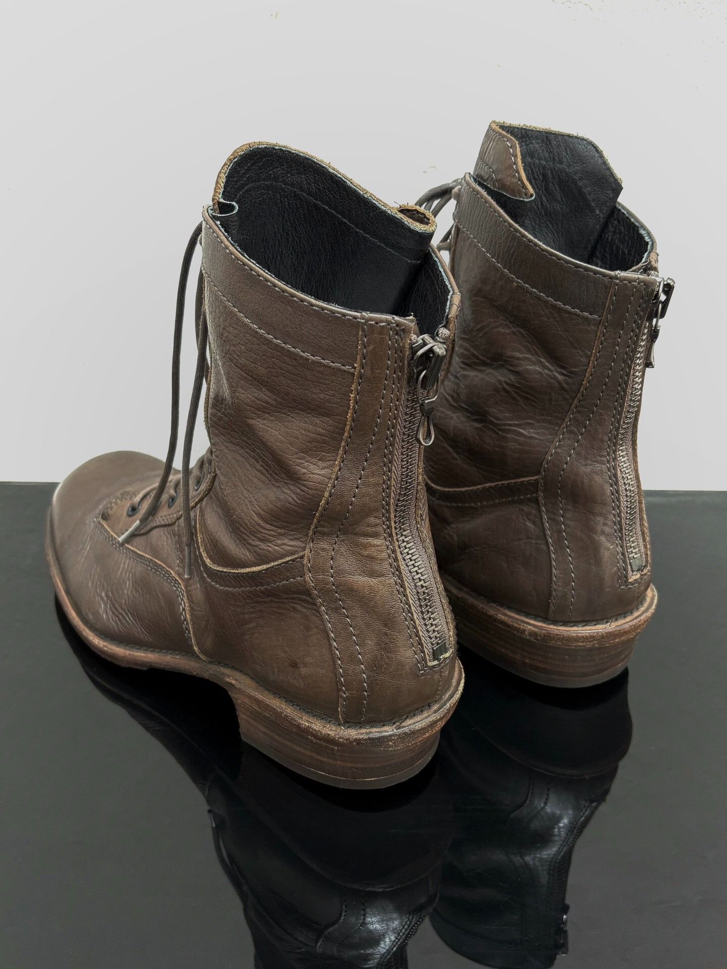 Julius JULIUS_7 00S Back Zip Combat Boots Size US 5 / EU 37 - 4 Thumbnail