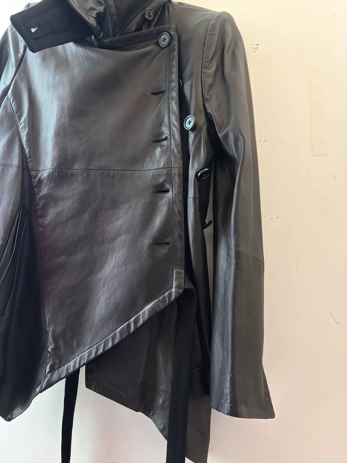 Ann Demeulemeester Ann Demeulemeester Napoleon Leather Jacket Size XXS / US 00 / IT 34 - 3 Thumbnail