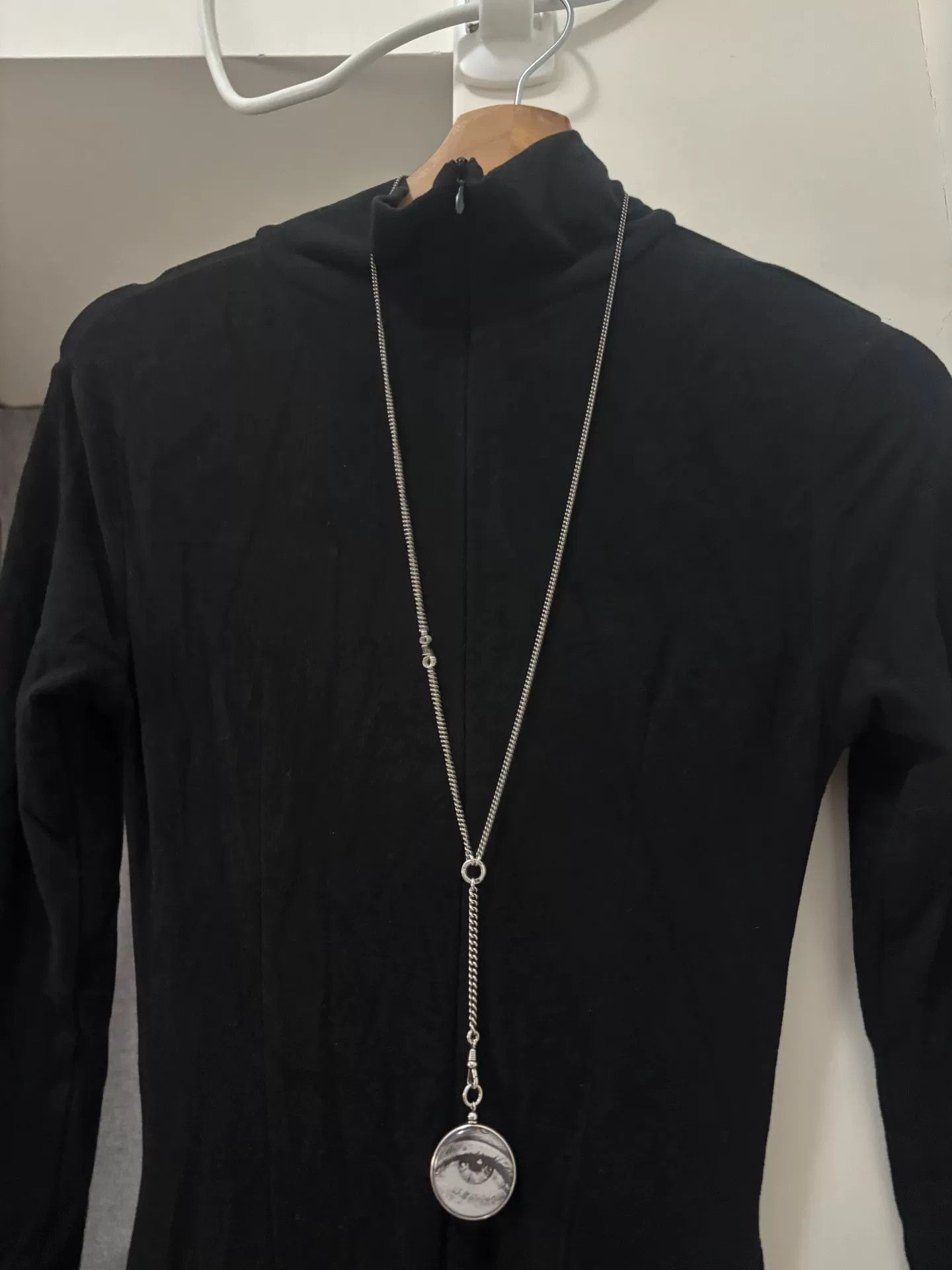 Ann Demeulemeester Ann Demeulemeester SS2008 Silver Eye Necklace Size ONE SIZE - 8 Thumbnail