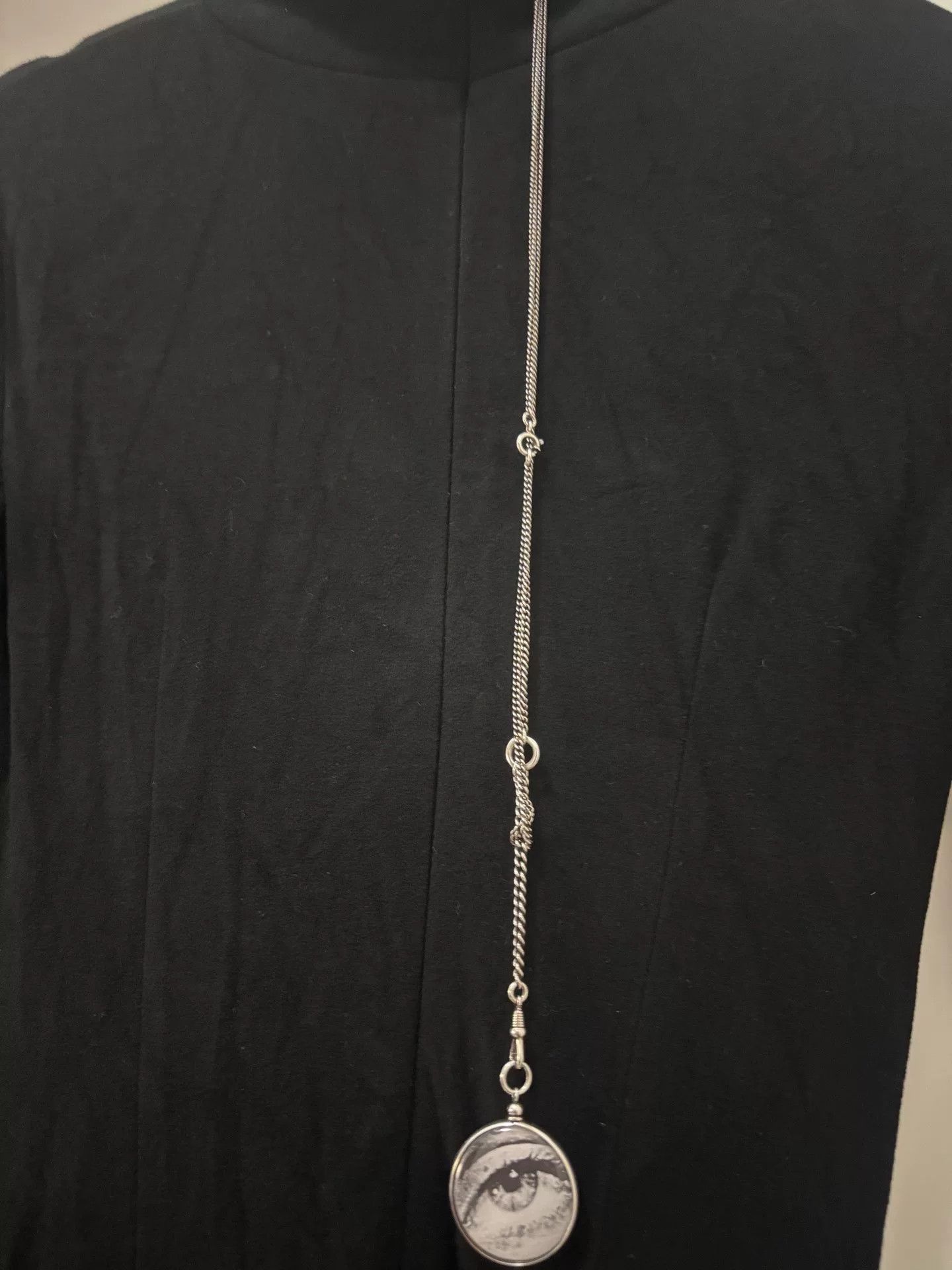 Ann Demeulemeester Ann Demeulemeester SS2008 Silver Eye Necklace Size ONE SIZE - 6 Thumbnail
