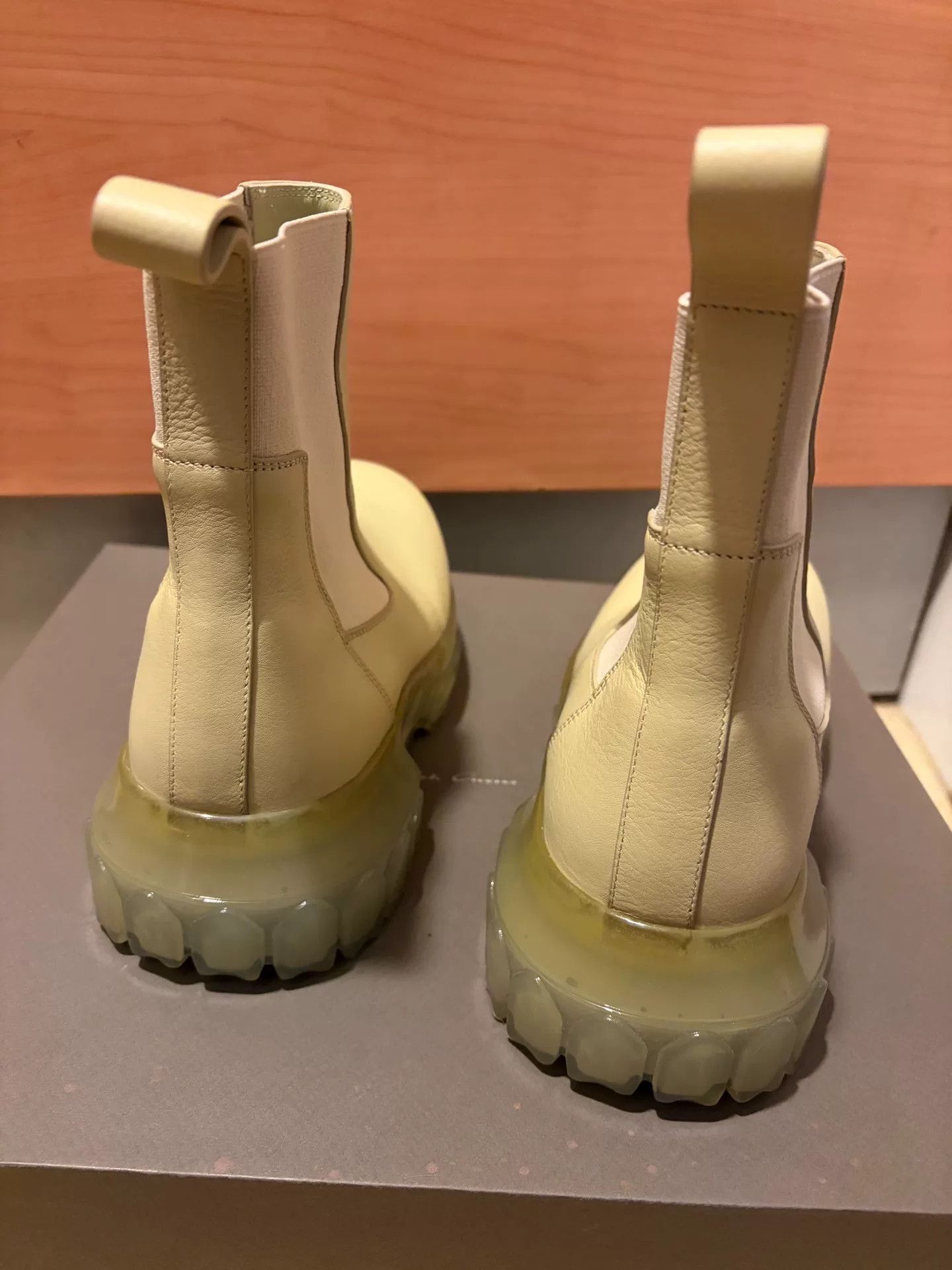 Rick Owens Rick Owens Beige Chelsea Boots Size US 4 / IT 34 - 4 Thumbnail