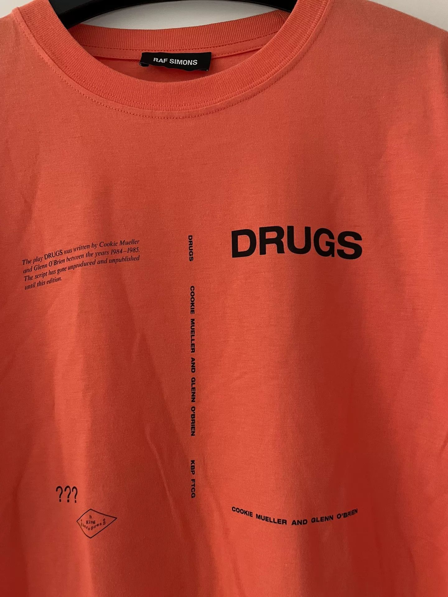 Raf Simons Raf Simons Orange Drugs T-shirt Size US S / EU 44-46 / 1 - 3 Thumbnail