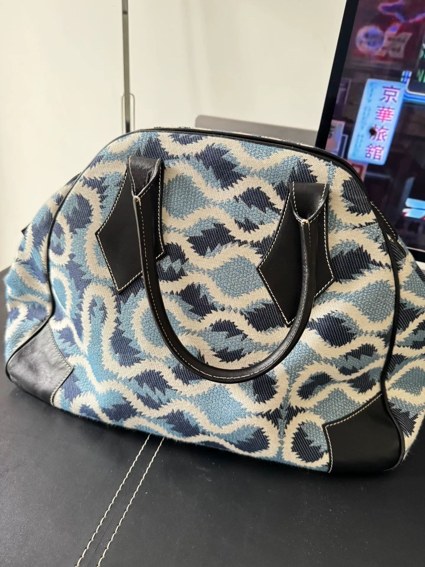 Vivienne Westwood Vivienne Westwood Vintage Blue Leopard Bowling Tote Size ONE SIZE - 5 Thumbnail