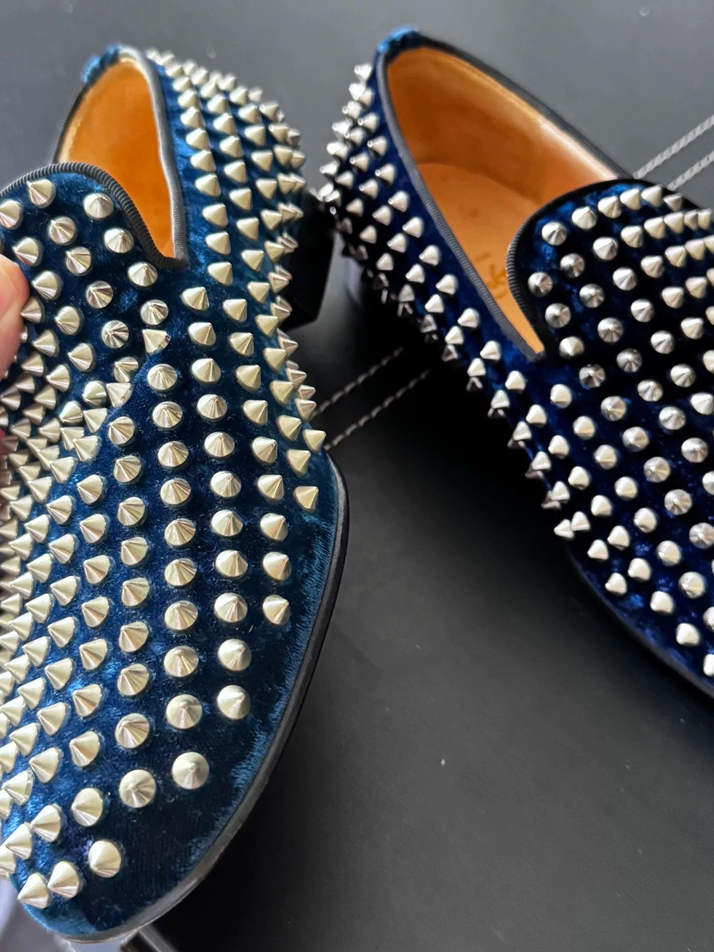 Christian Louboutin Christian Louboutin Studded Men's Shoes Size US 6 / EU 39 - 6 Thumbnail