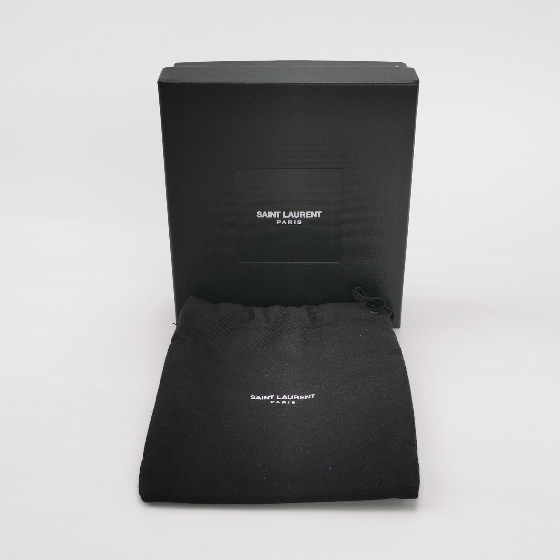 Saint Laurent Paris Saint Laurent Leather Metal Decor Bracelet Size ONE SIZE - 5 Thumbnail