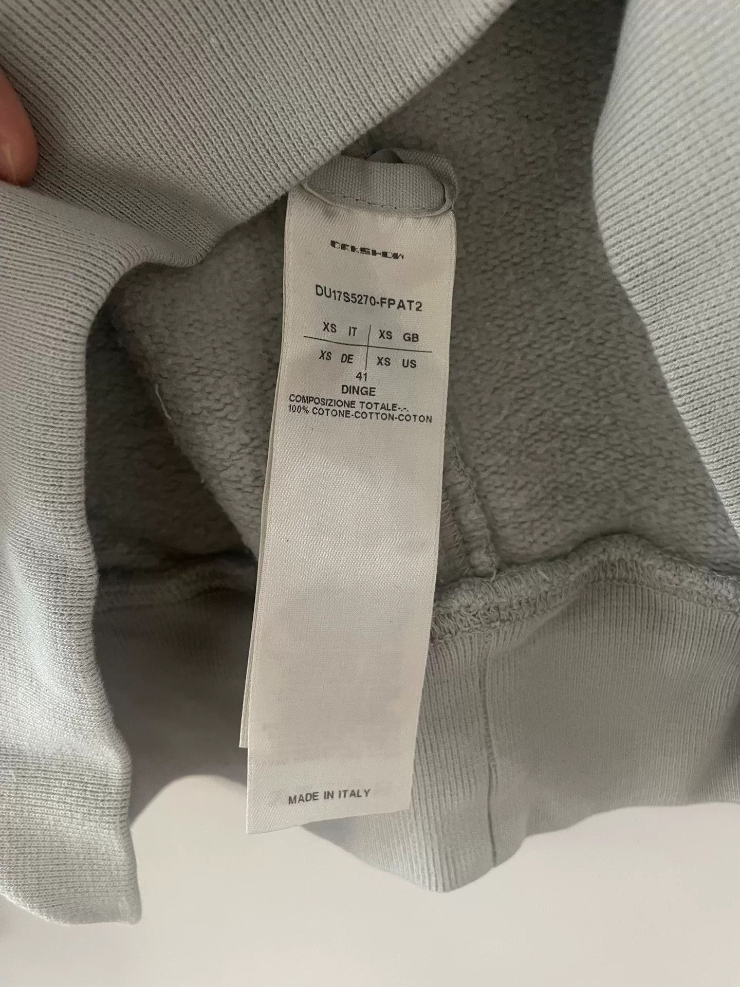 Rick Owens Drkshdw DRKSHDW Rick Owens XS Sweatshirt Size US XS / EU 42 / 0 - 5 Thumbnail