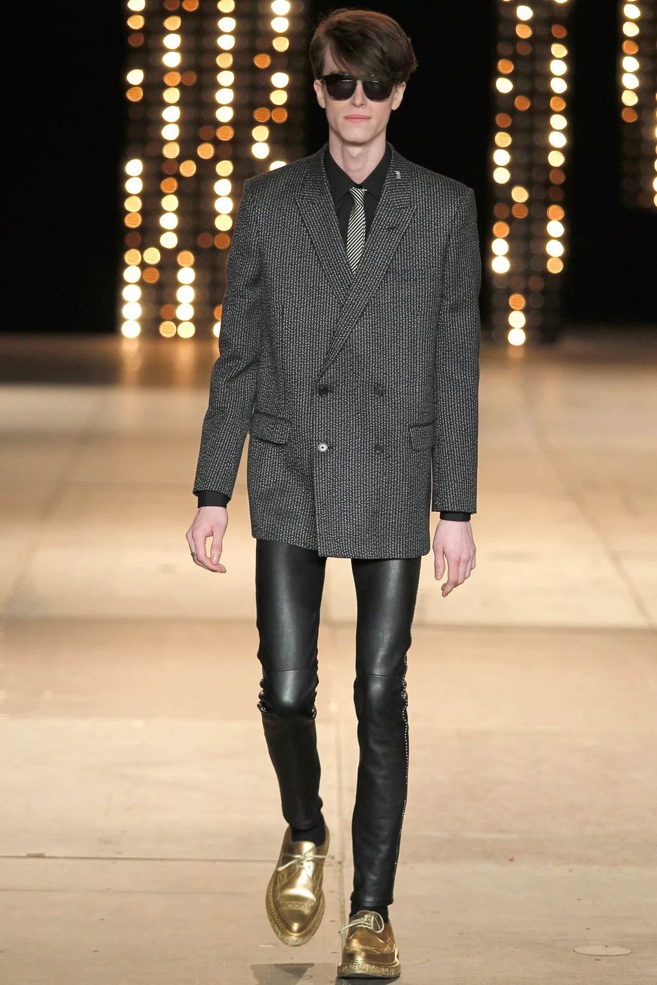 Hedi Slimane Saint Laurent Fall 2014 Men's Gold Shoe Size US 6.5 / EU 39-40 - 2 Thumbnail