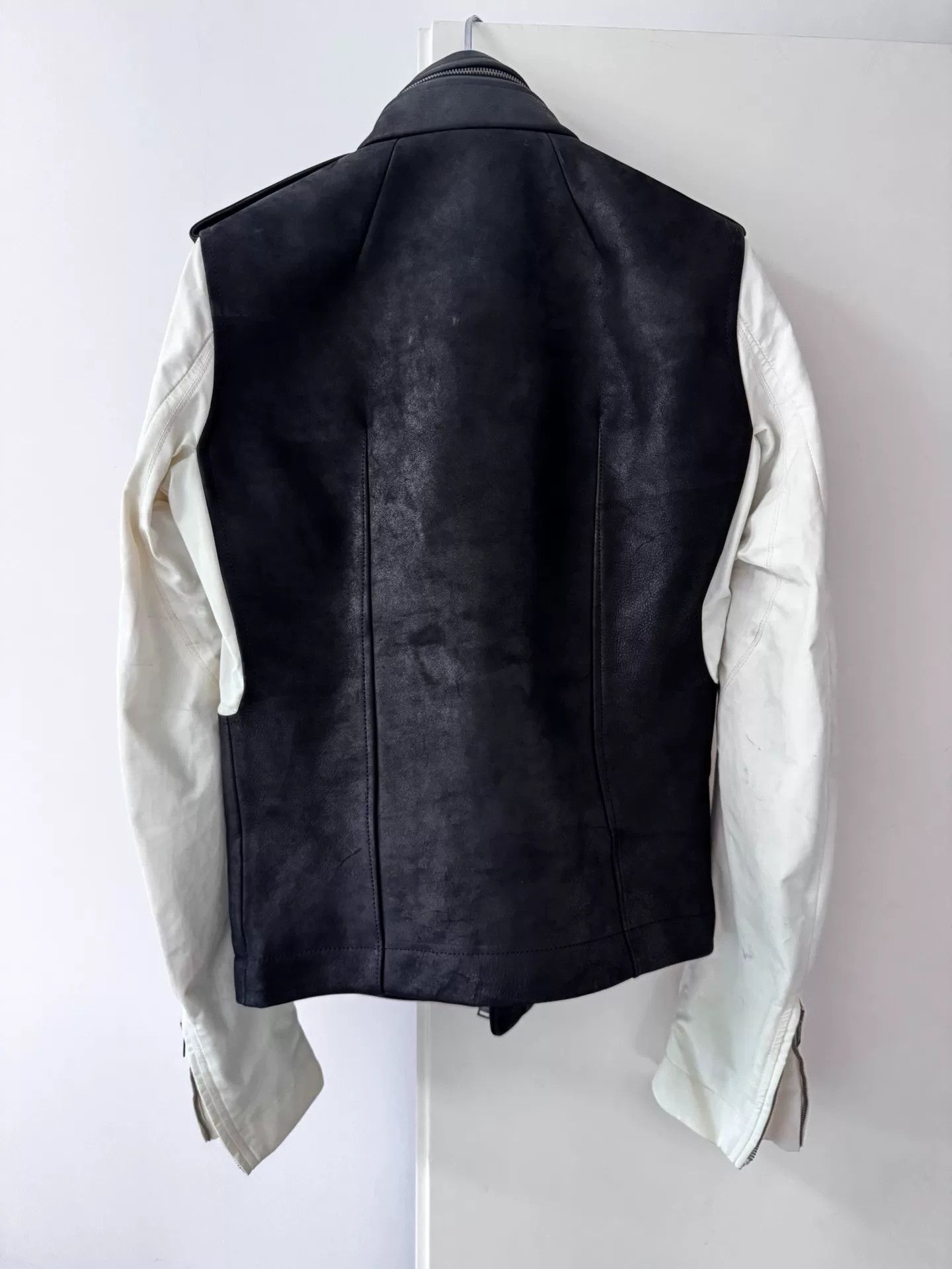 Rick Owens Rick Owens Spliced Sleeve Leather Jacket Size US S / EU 44-46 / 1 - 6 Thumbnail