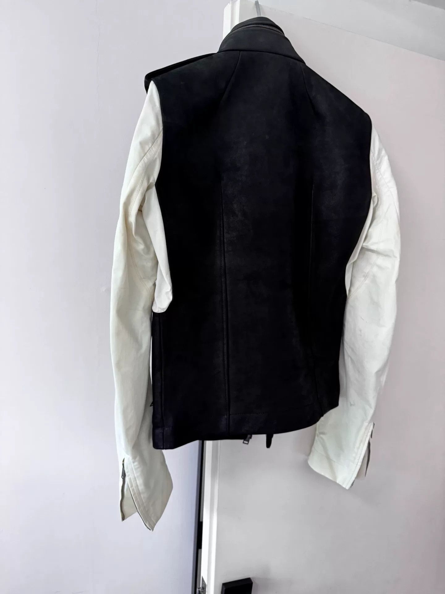 Rick Owens Rick Owens Spliced Sleeve Leather Jacket Size US S / EU 44-46 / 1 - 7 Thumbnail