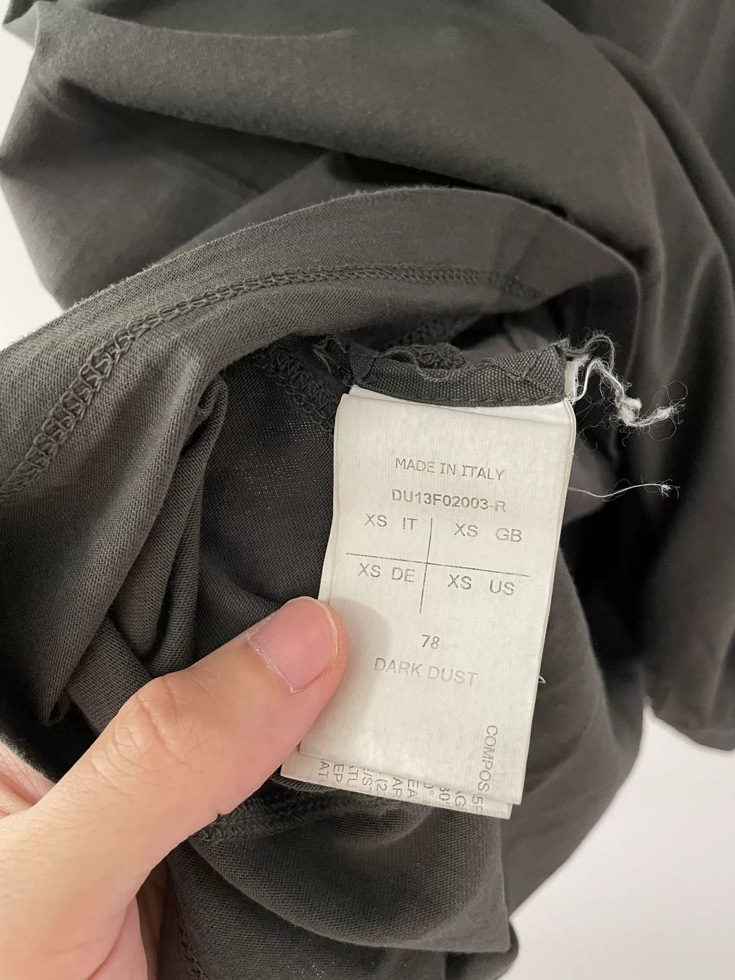 Rick Owens Drkshdw Rick Owens DRKSHDW Long Slim T-Shirt Size US S / EU 44-46 / 1 - 5 Thumbnail