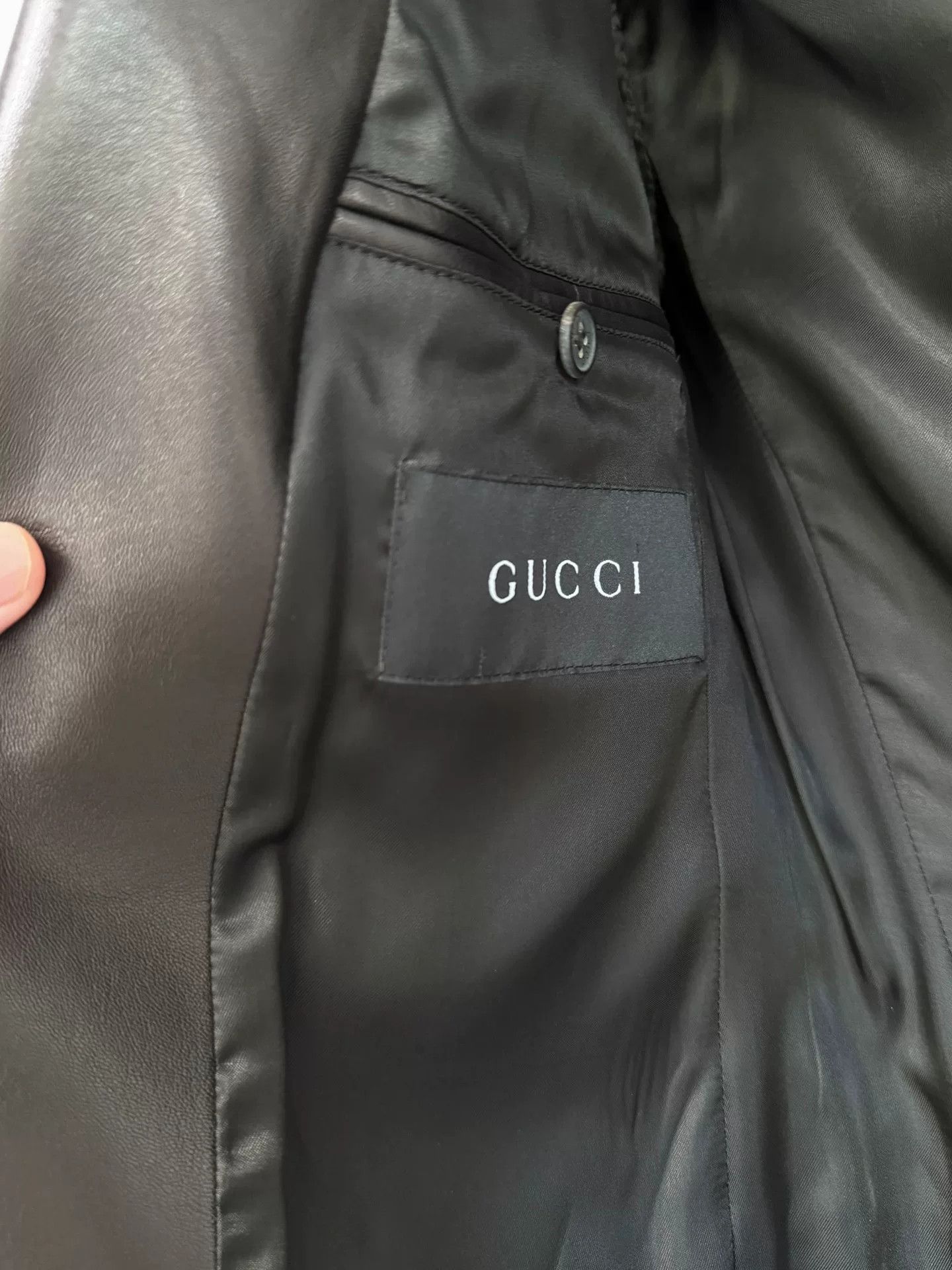 Tom Ford Gucci Leather Blazer (Tom Ford Era) Size US S / EU 44-46 / 1 - 7 Thumbnail