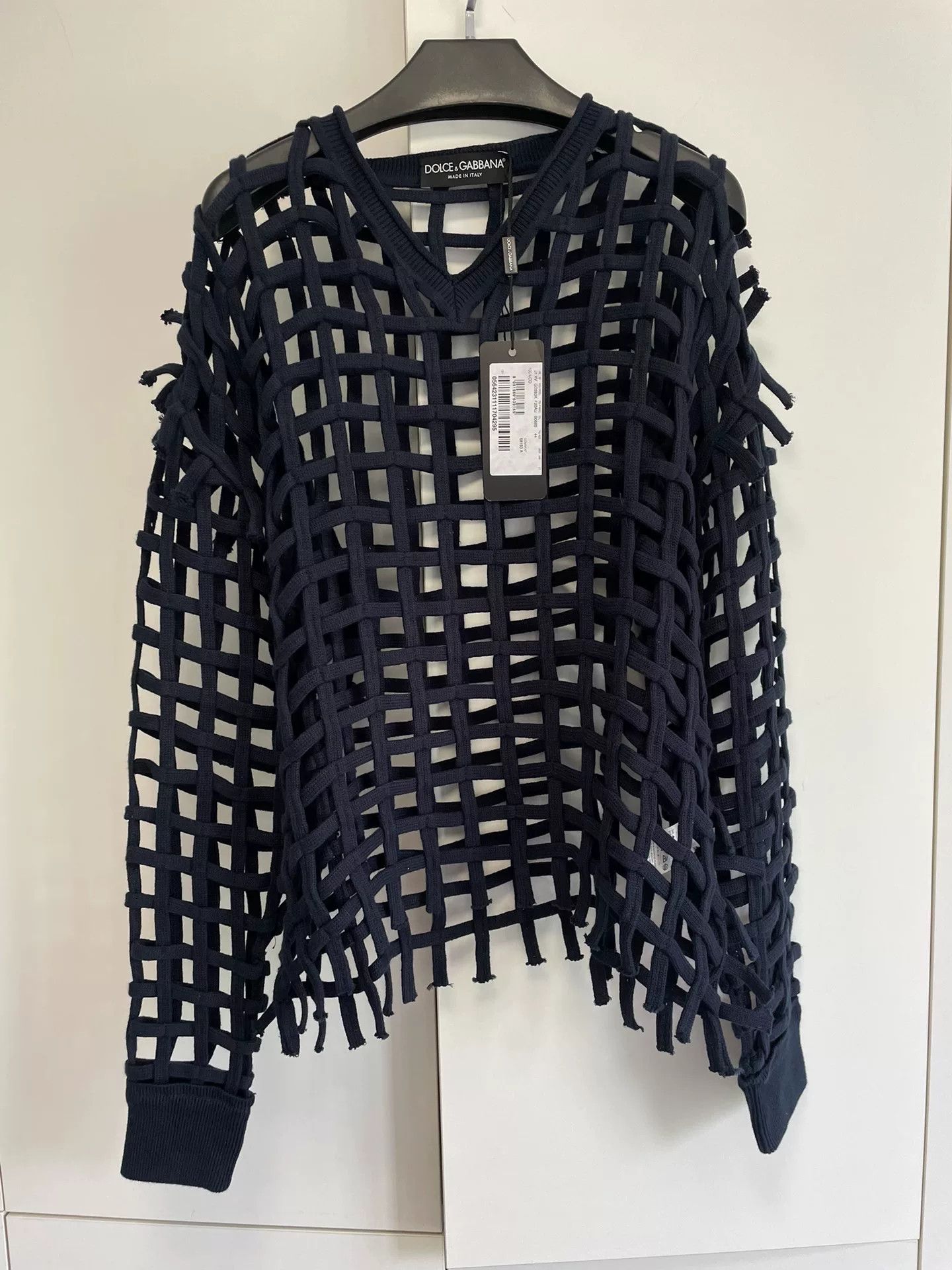 Dolce & Gabbana Dolce & Gabbana Fishnet Sweater Size S / US 4 / IT 40 - 2 Thumbnail