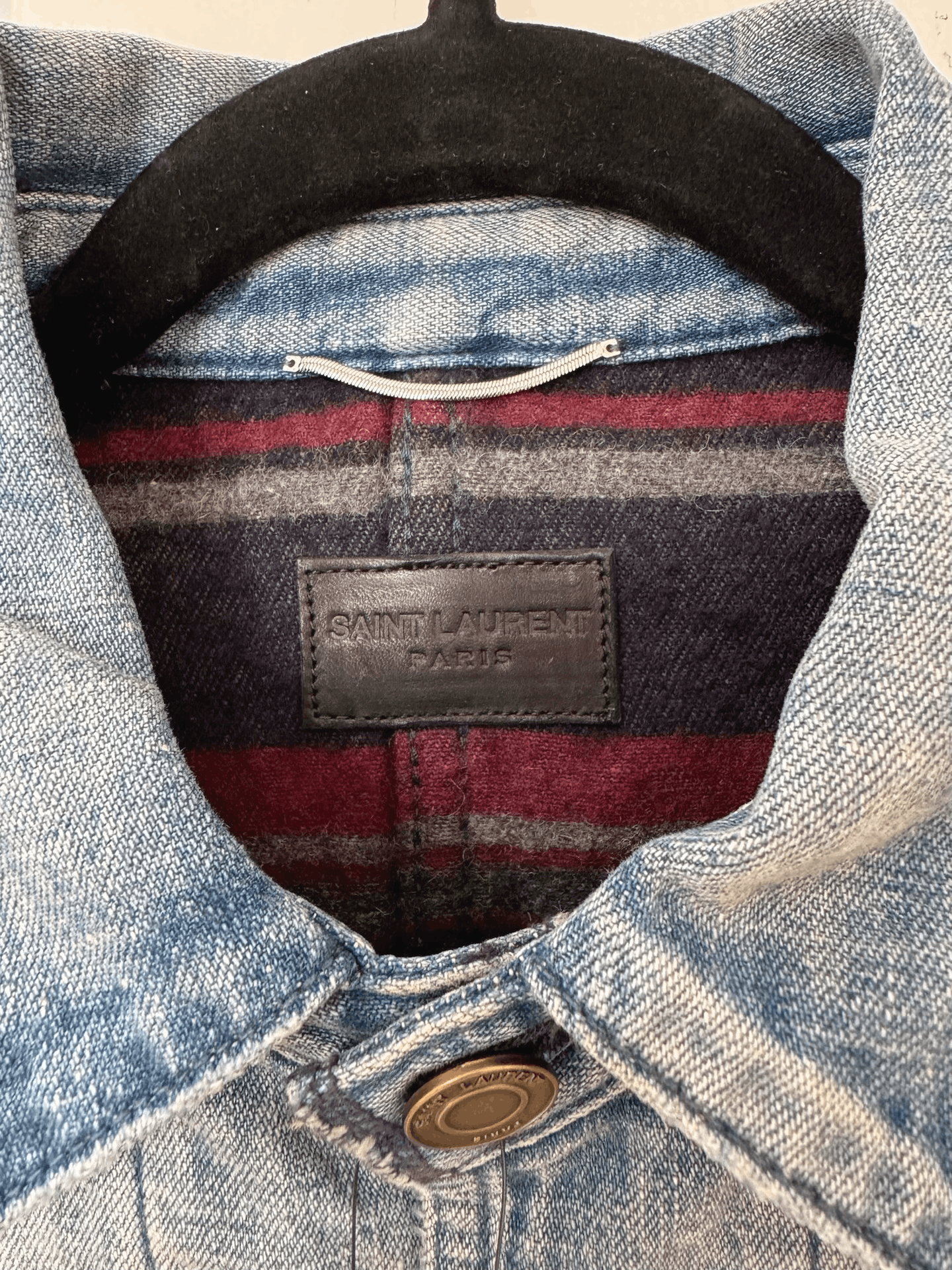 Saint Laurent Paris Saint Laurent 2020 Men's Distressed Denim Puffer Size US XS / EU 42 / 0 - 6 Thumbnail