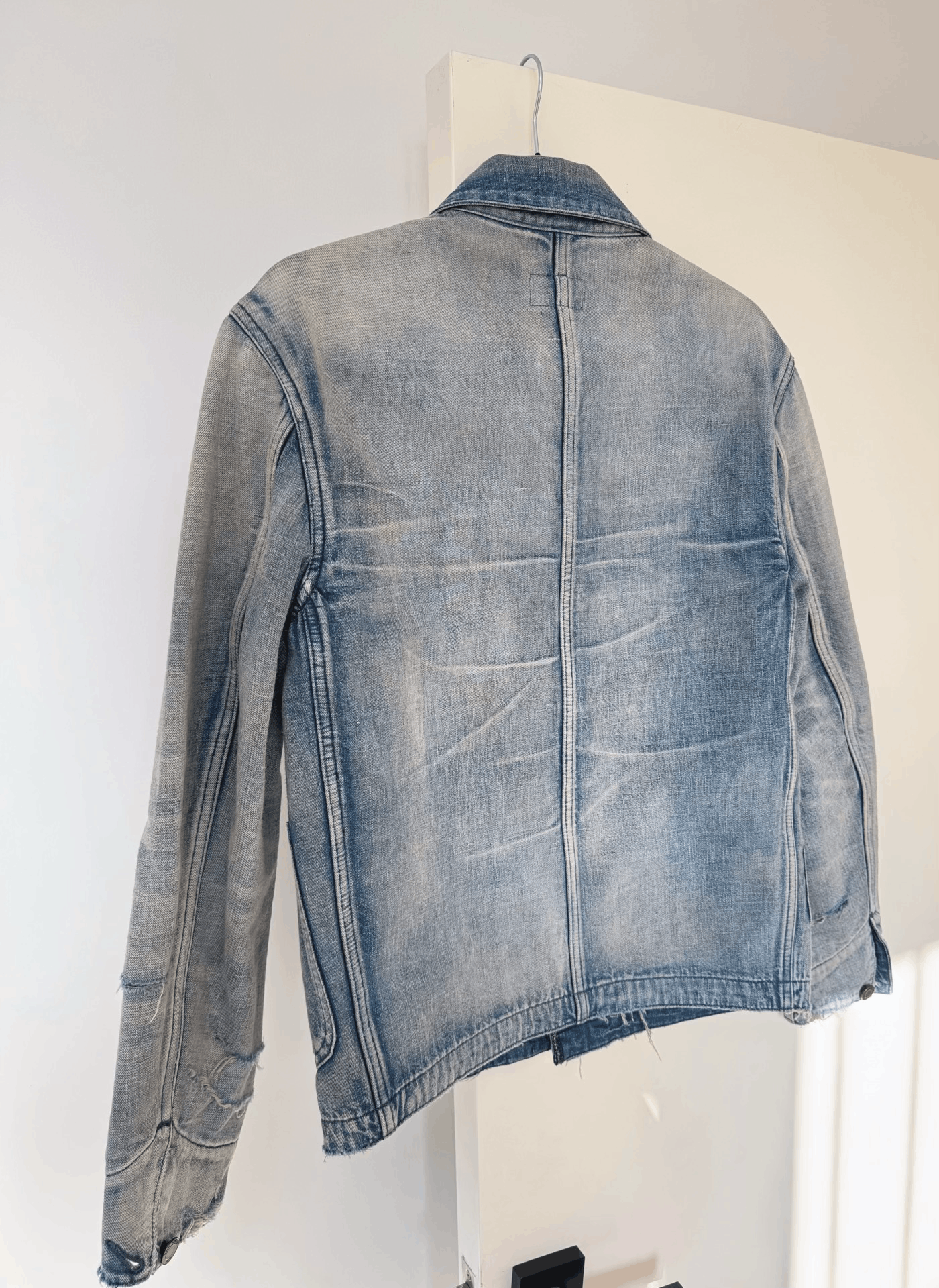 Saint Laurent Paris Saint Laurent 2020 Men's Distressed Denim Puffer Size US XS / EU 42 / 0 - 7 Thumbnail