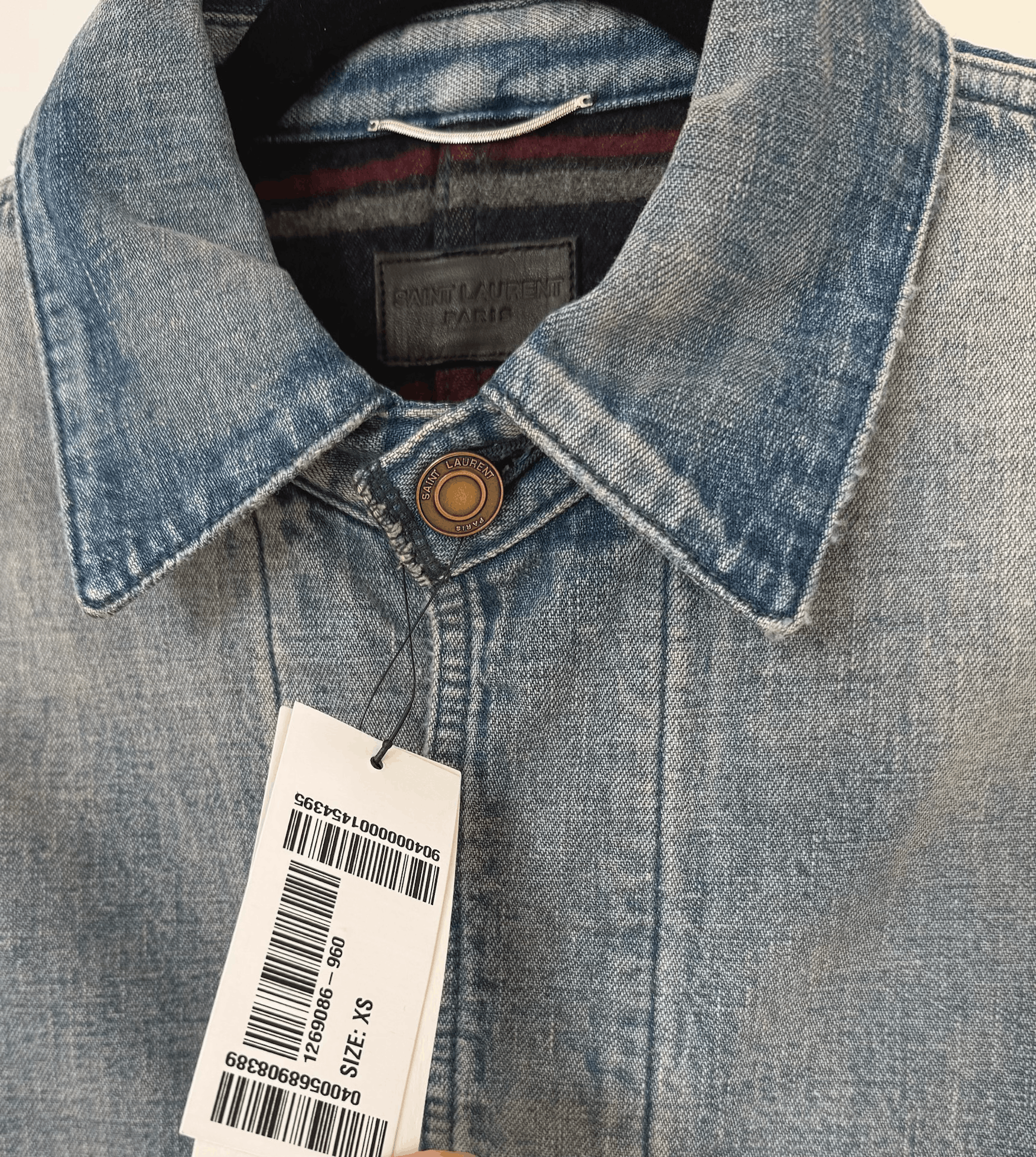 Saint Laurent Paris Saint Laurent 2020 Men's Distressed Denim Puffer Size US XS / EU 42 / 0 - 5 Thumbnail