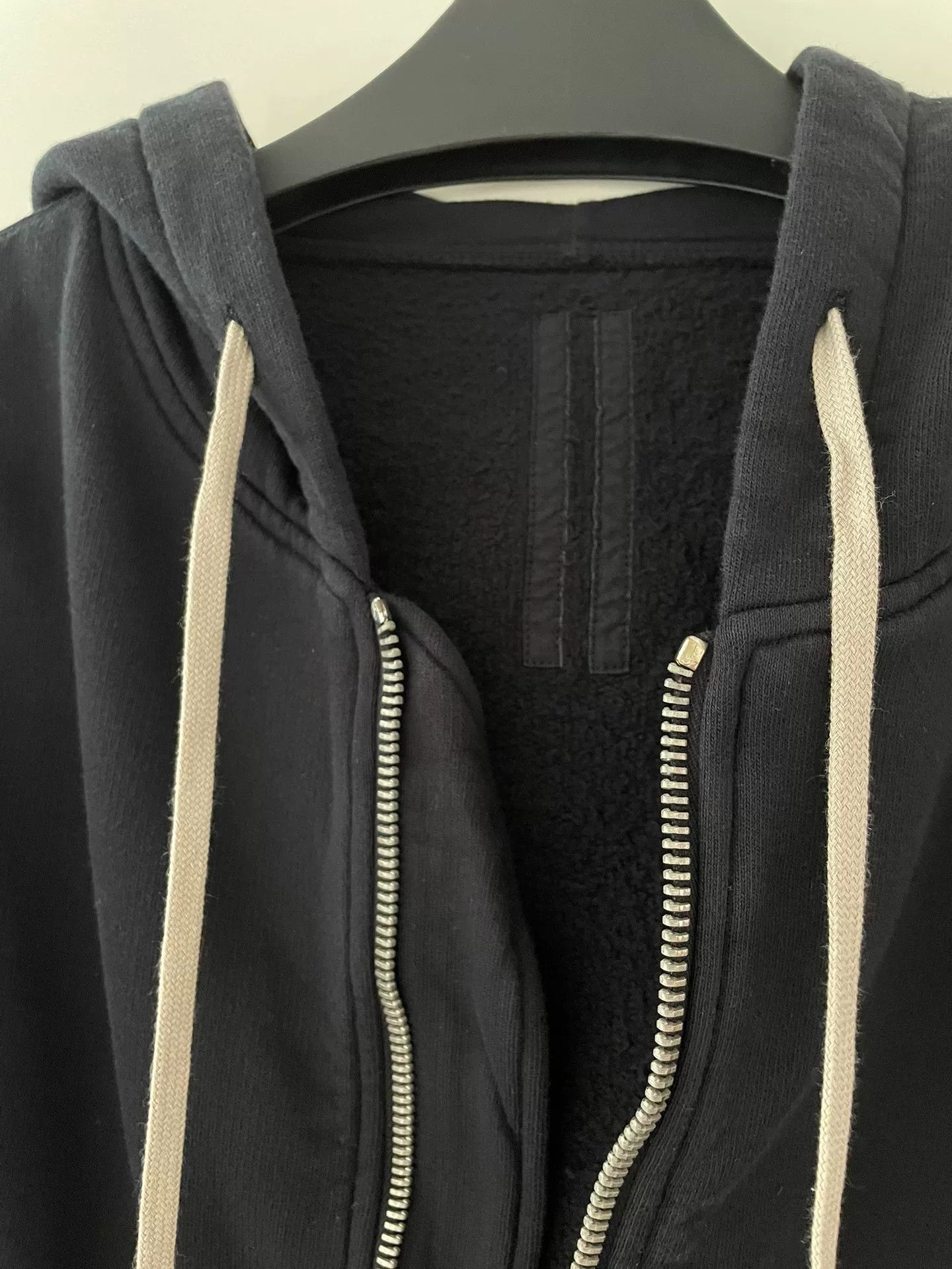 Rick Owens Rick Owens Hoodie with Leather Sleeves Size US XS / EU 42 / 0 - 3 Thumbnail