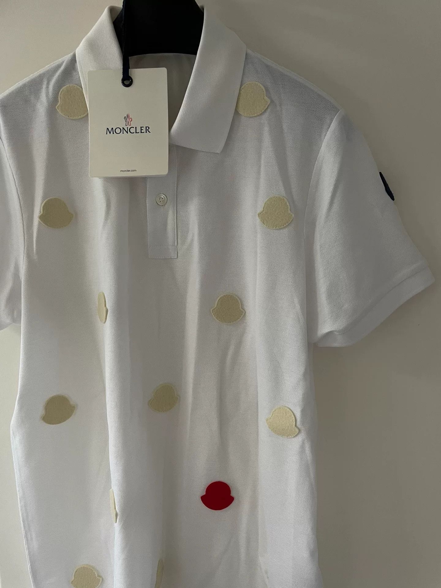 Moncler Moncler All-Over Logo Short-Sleeve Polo Size US S / EU 44-46 / 1 - 2 Thumbnail