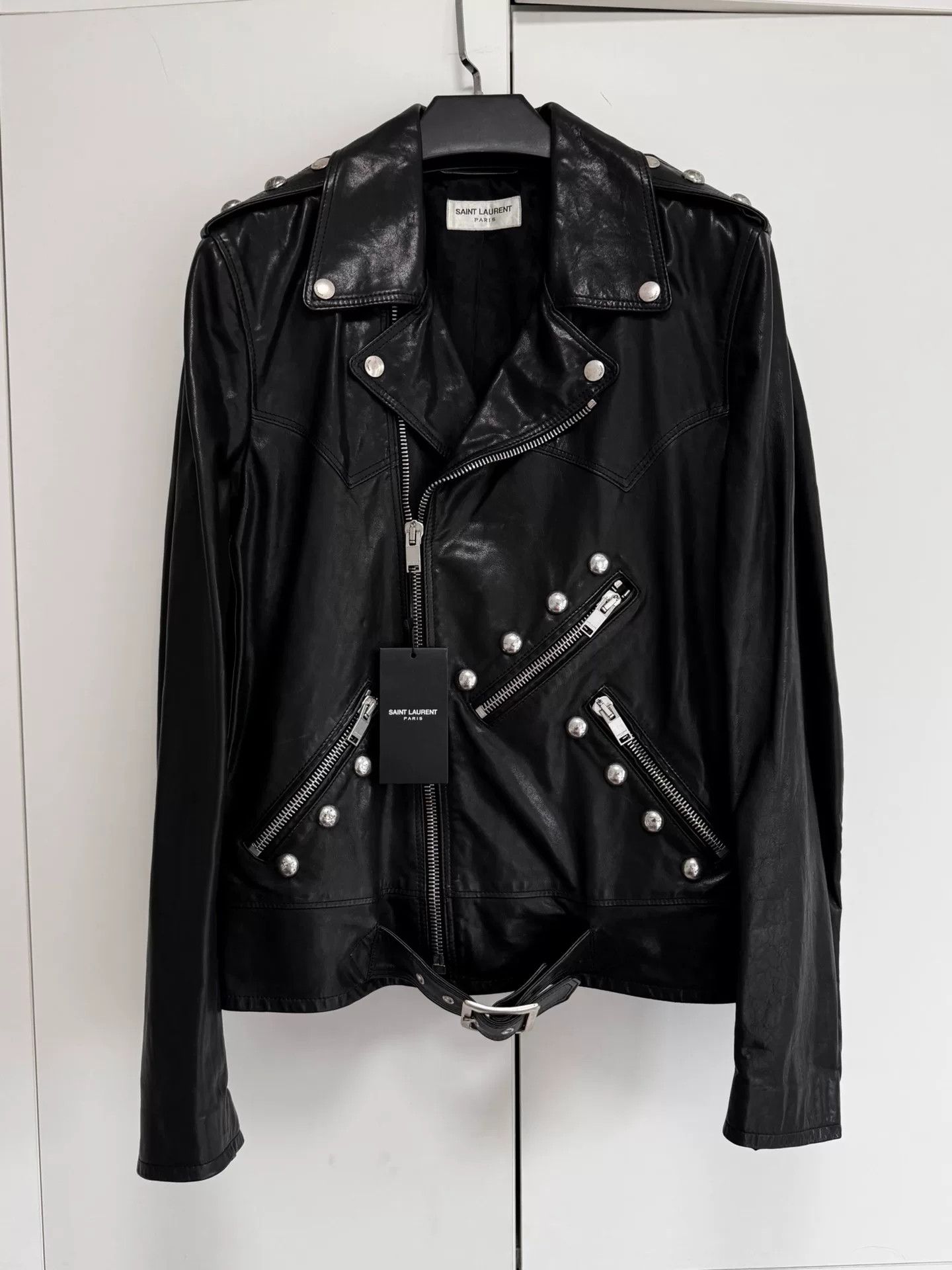 Hedi Slimane Saint Laurent Hedi Studded Leather Jacket Size US S / EU 44-46 / 1 - 3 Thumbnail
