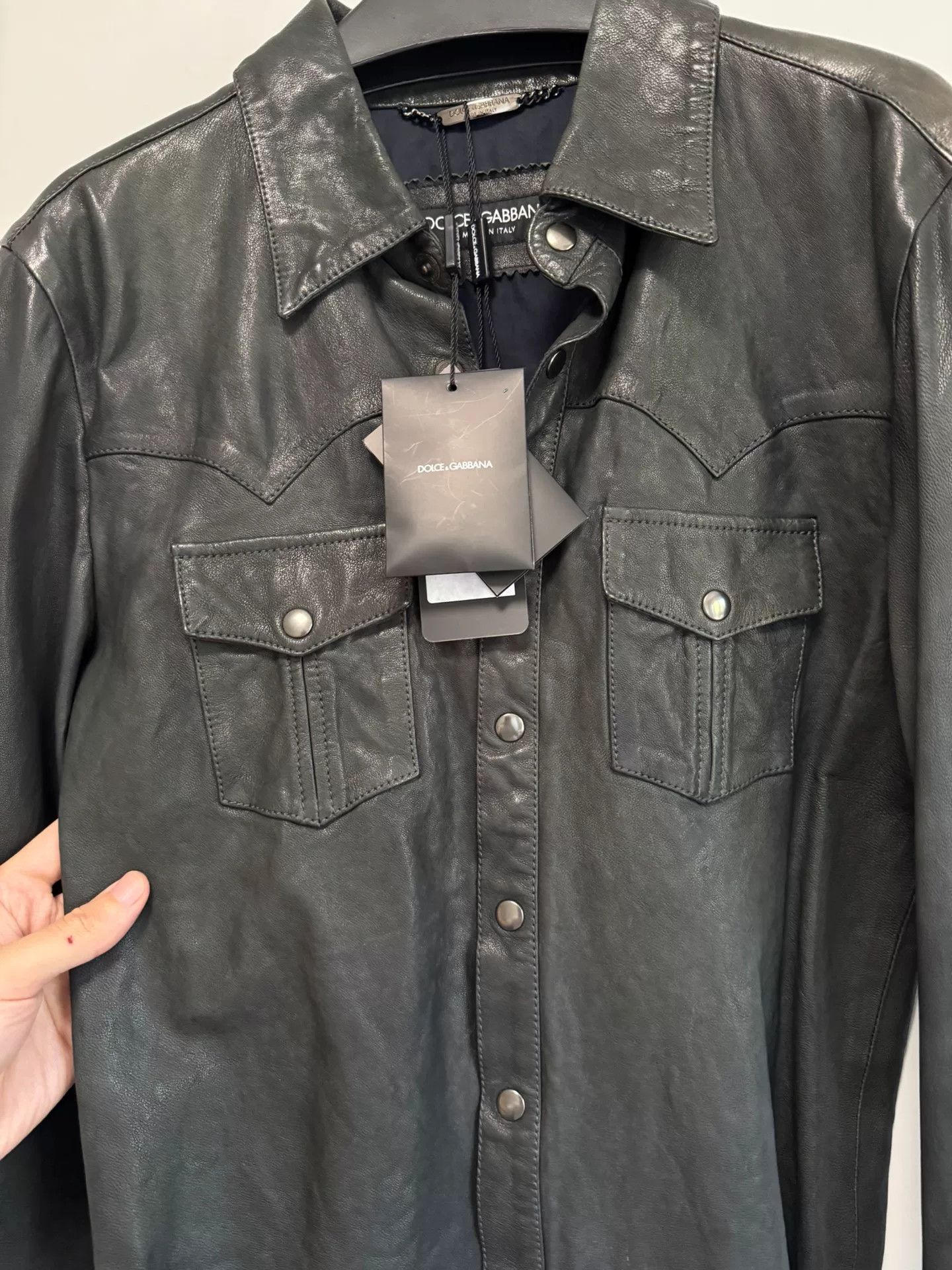 Dolce & Gabbana Dolce&Gabbana Leather Shirt Size US S / EU 44-46 / 1 - 3 Thumbnail