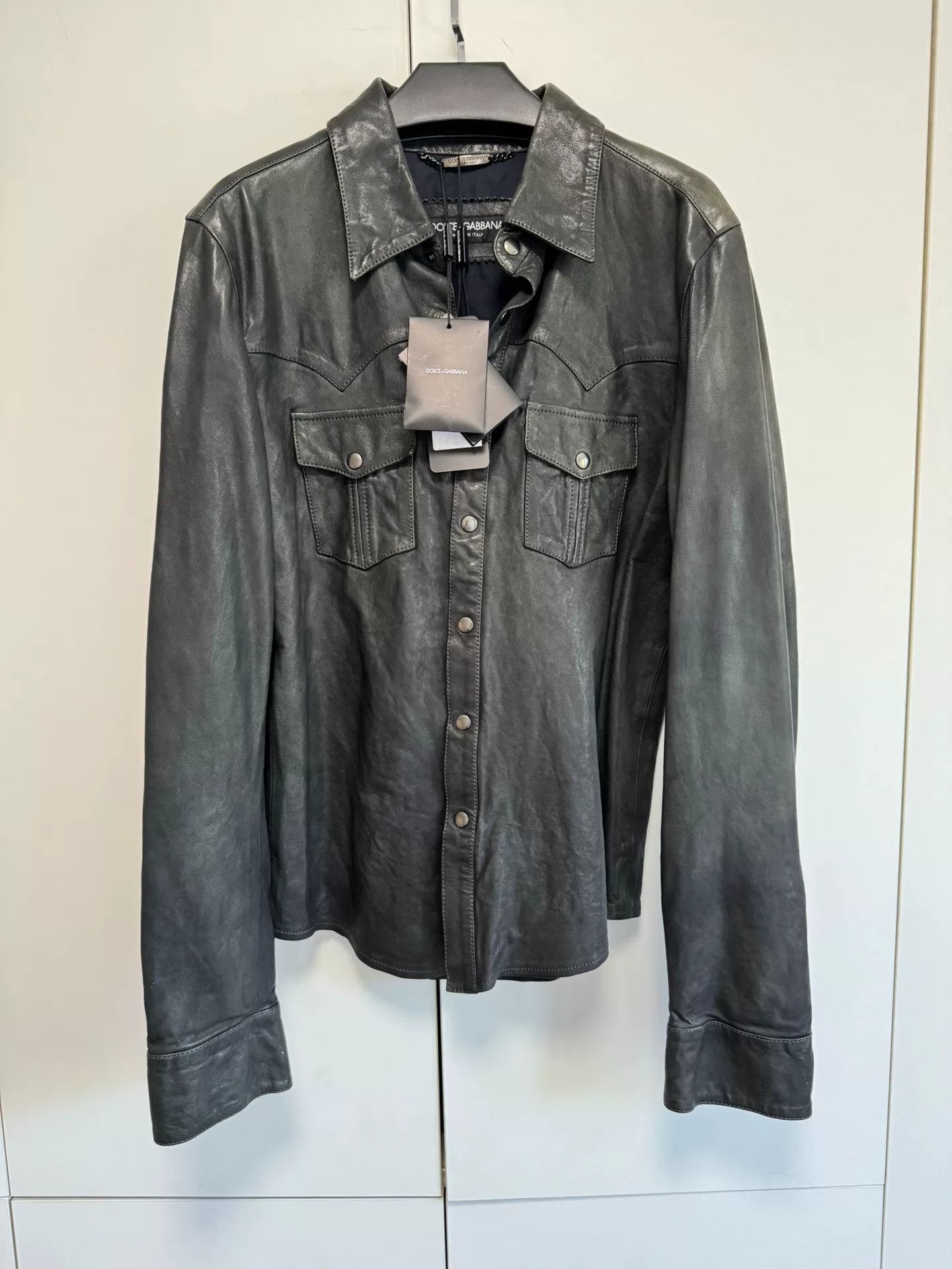 Dolce & Gabbana Dolce&Gabbana Leather Shirt Size US S / EU 44-46 / 1 - 2 Thumbnail