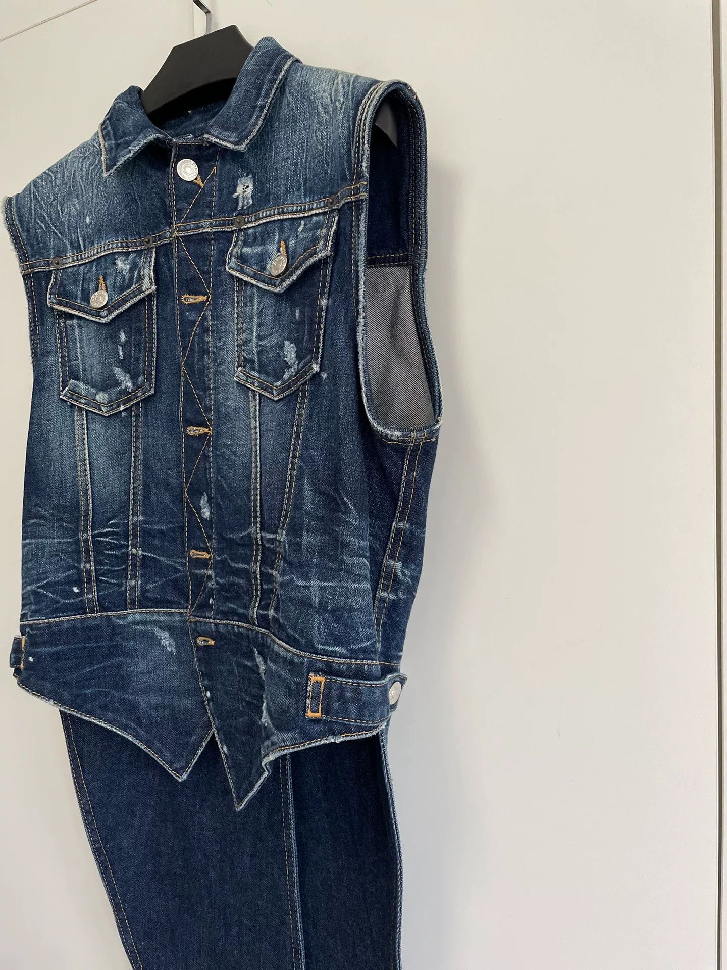 Dsquared2 DSQUARED2 Tuxedo Design Denim Vest Size US S / EU 44-46 / 1 - 3 Thumbnail