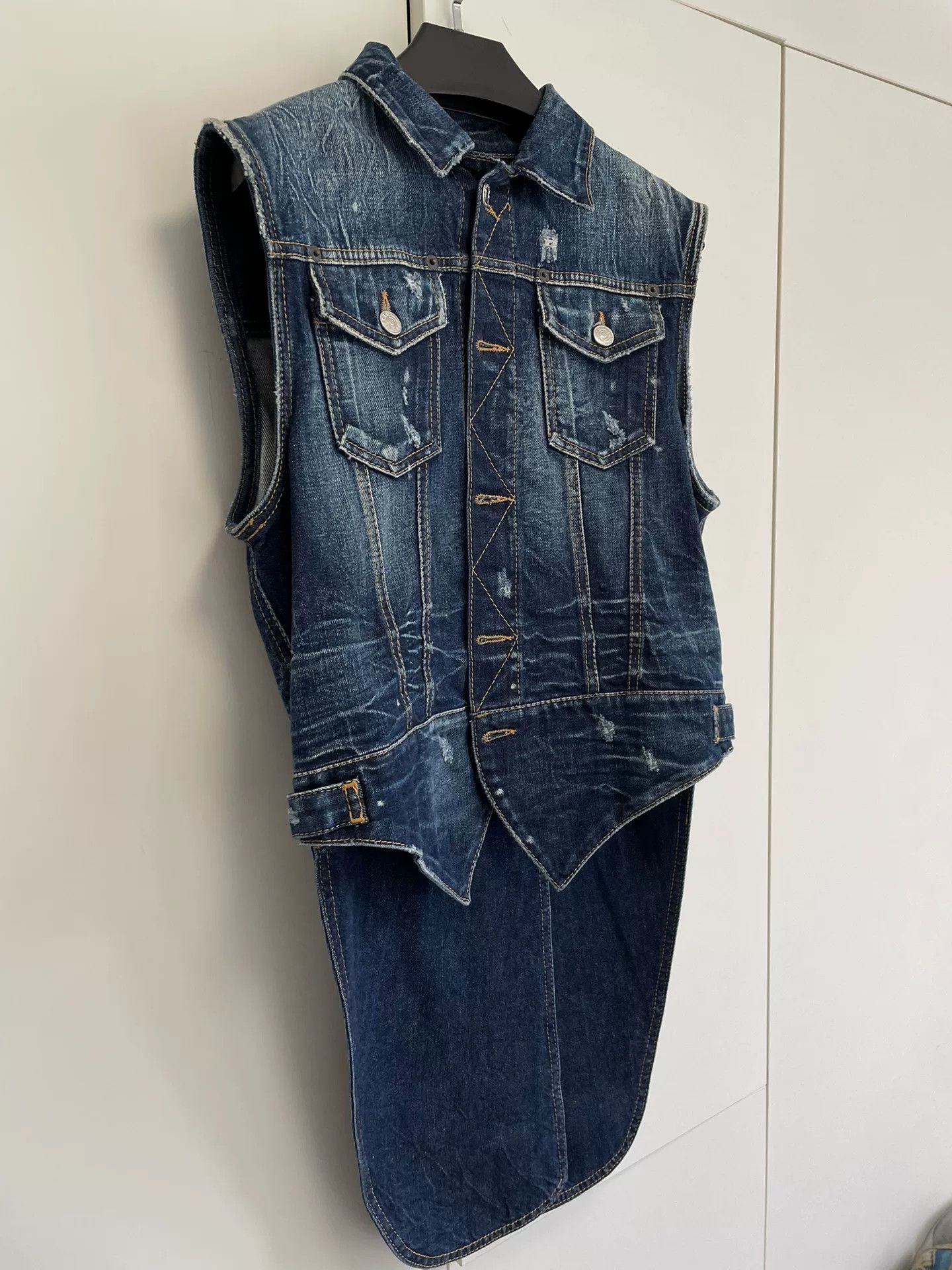 Dsquared2 DSQUARED2 Tuxedo Design Denim Vest Size US S / EU 44-46 / 1 - 2 Thumbnail
