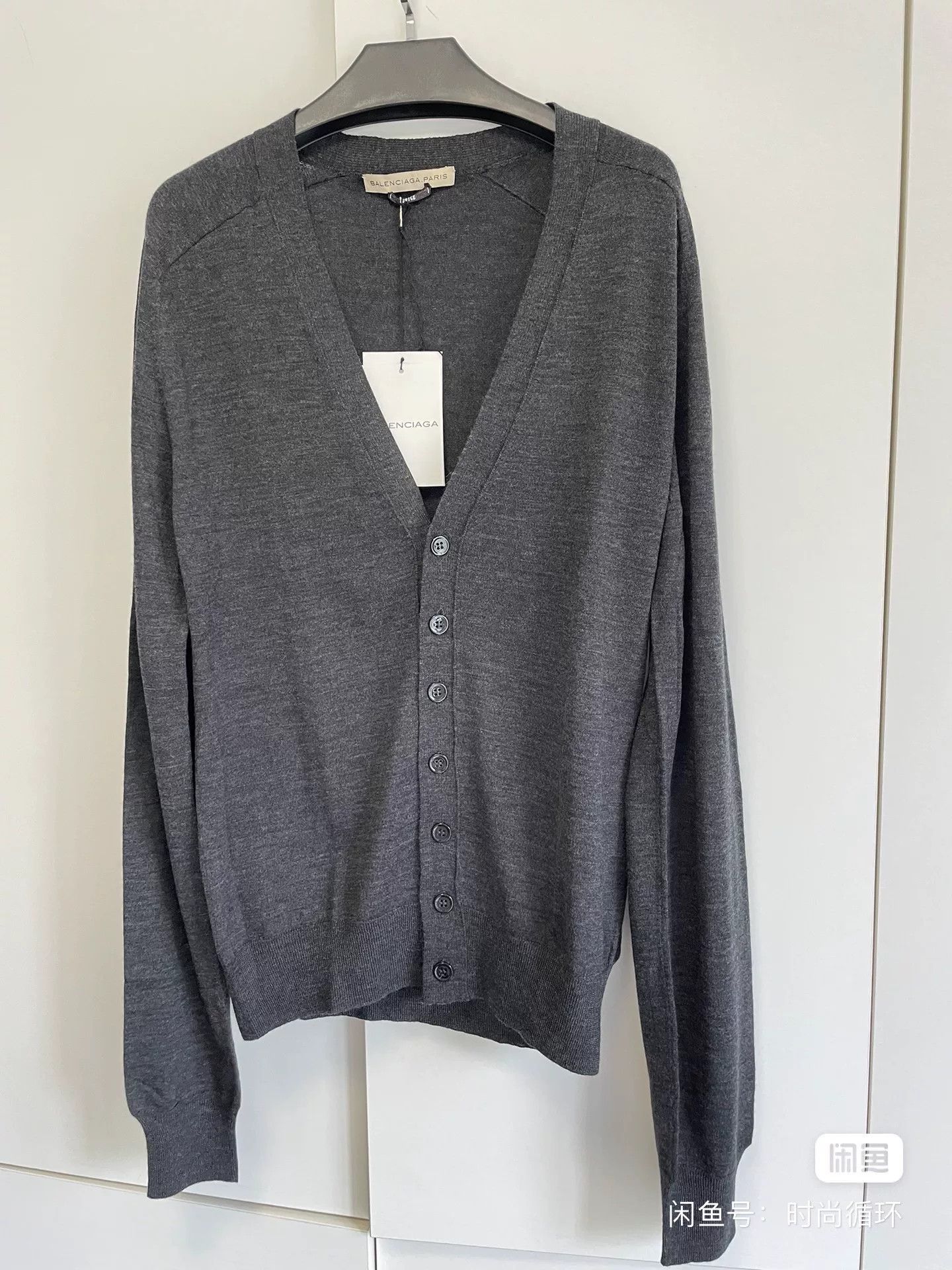 Balenciaga Balenciaga Gray Cashmere Cardigan New Size S / US 4 / IT 40 - 3 Thumbnail
