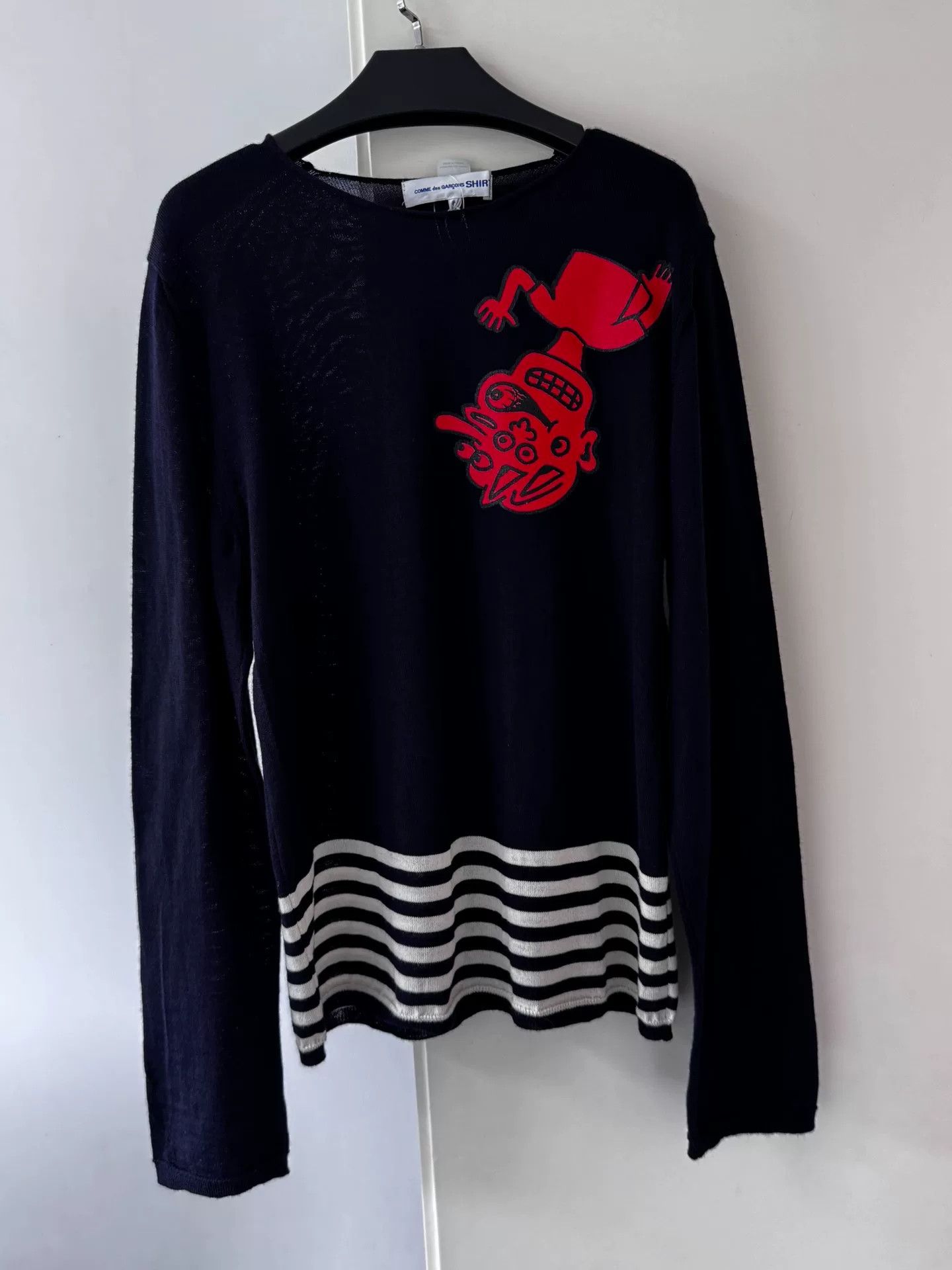 Comme des Garcons CDG SHIRT Blue Stripe Sweatshirt Size US S / EU 44-46 / 1 - 2 Thumbnail