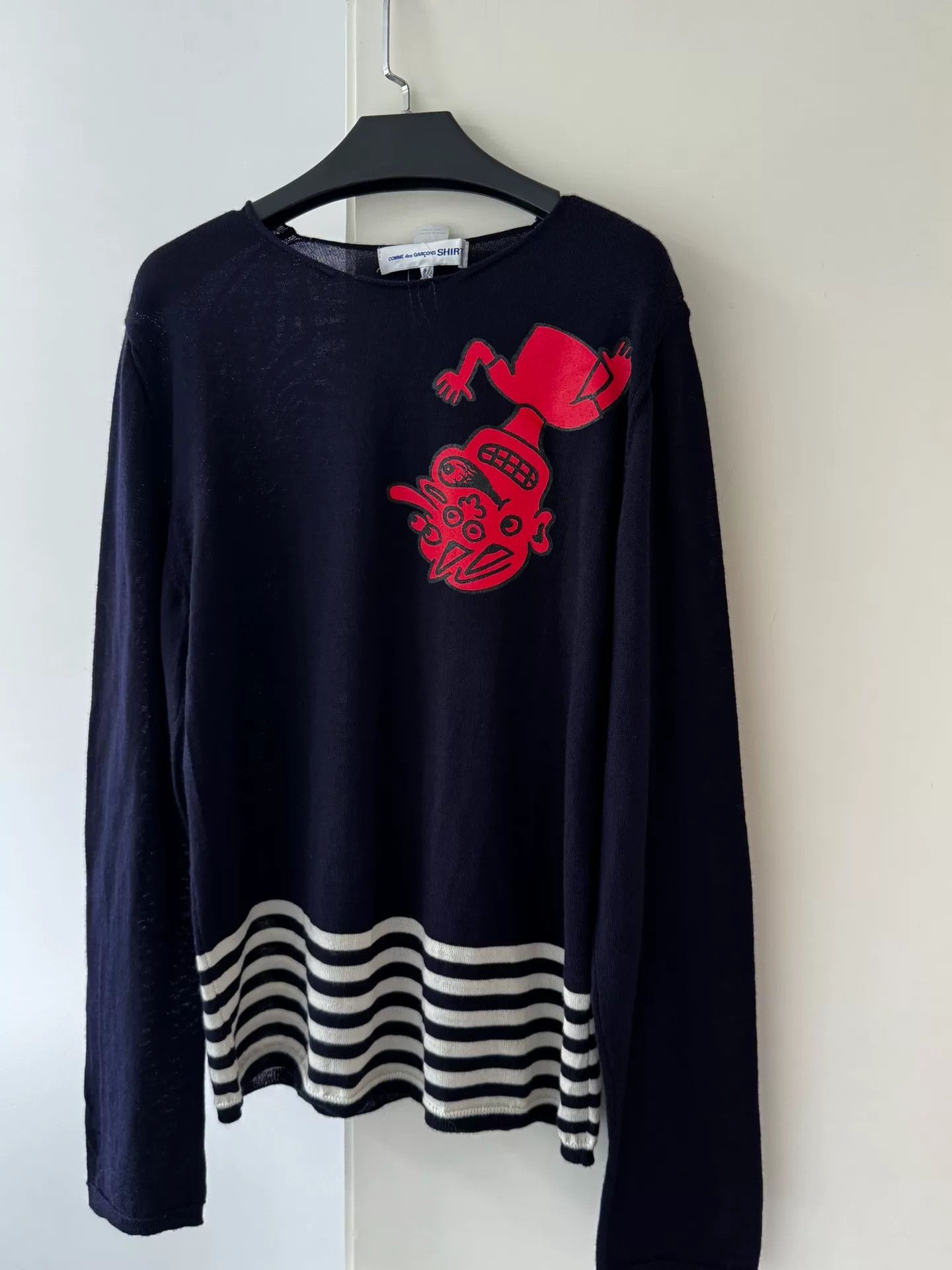 Comme des Garcons CDG SHIRT Blue Stripe Sweatshirt Size US S / EU 44-46 / 1 - 4 Thumbnail