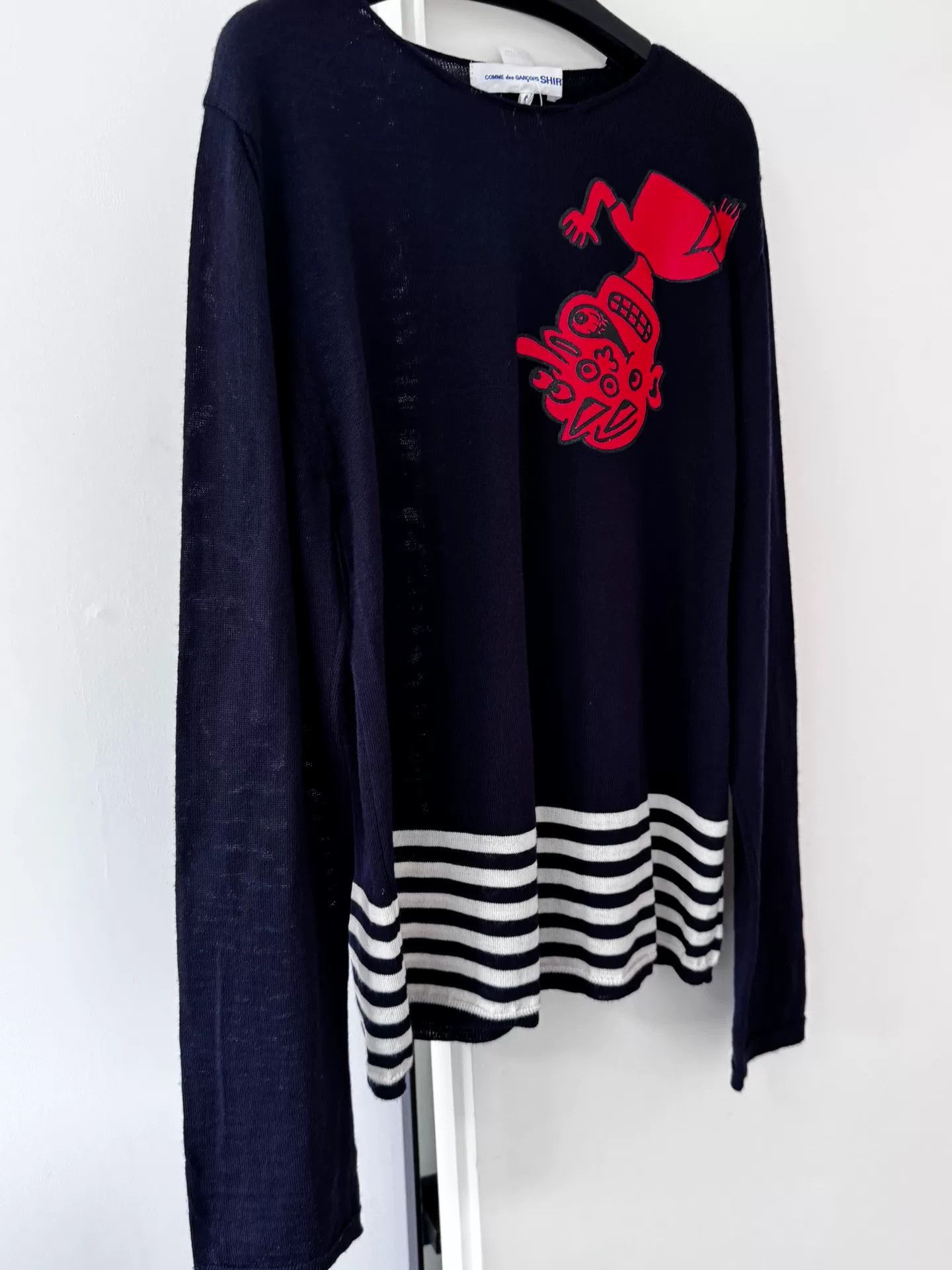 Comme des Garcons CDG SHIRT Blue Stripe Sweatshirt Size US S / EU 44-46 / 1 - 3 Thumbnail