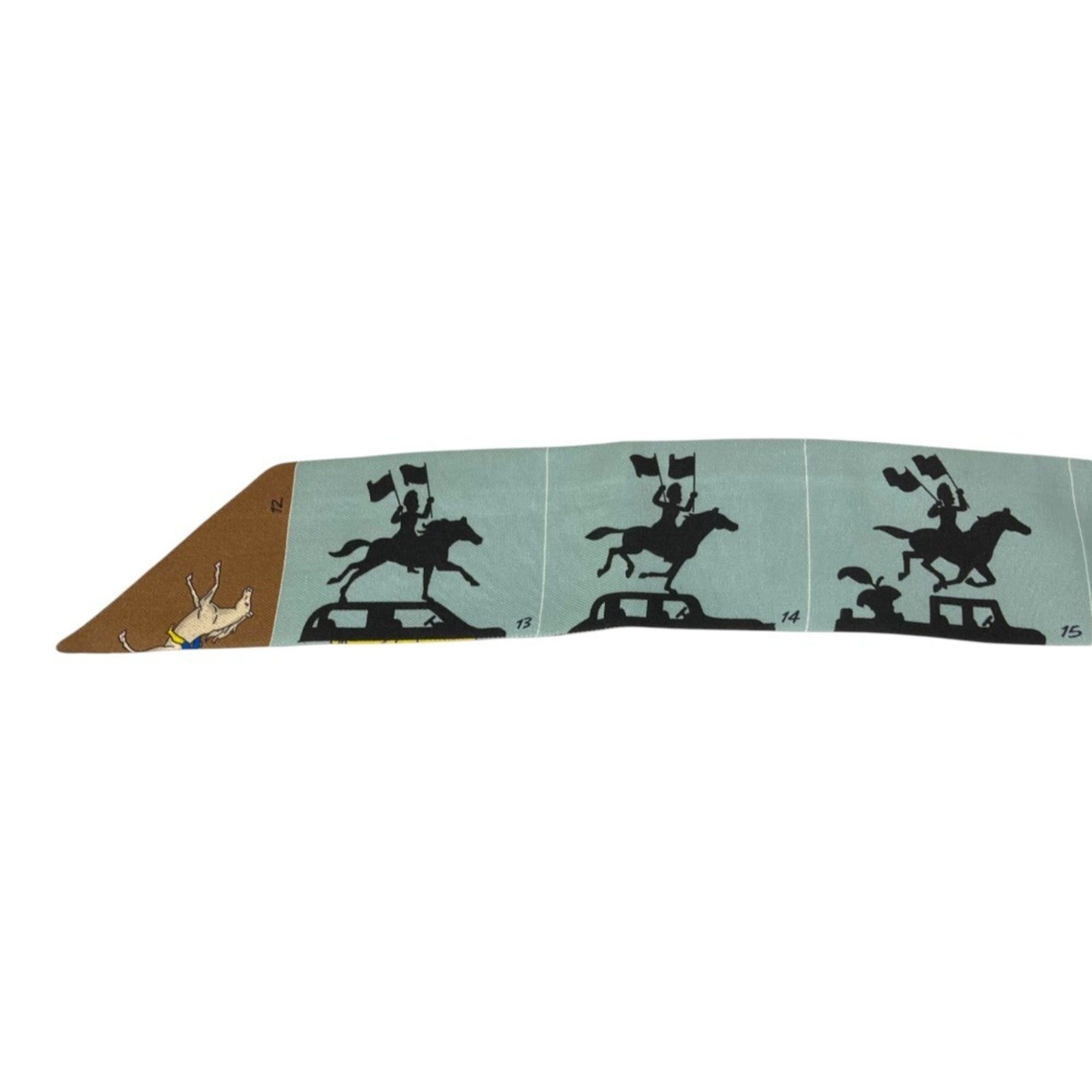 Hermes Hermes Parade Twilly Silk Scarf, Light Blue, Women's, Lux, Pre-owned Brands Size ONE SIZE - 10 Thumbnail