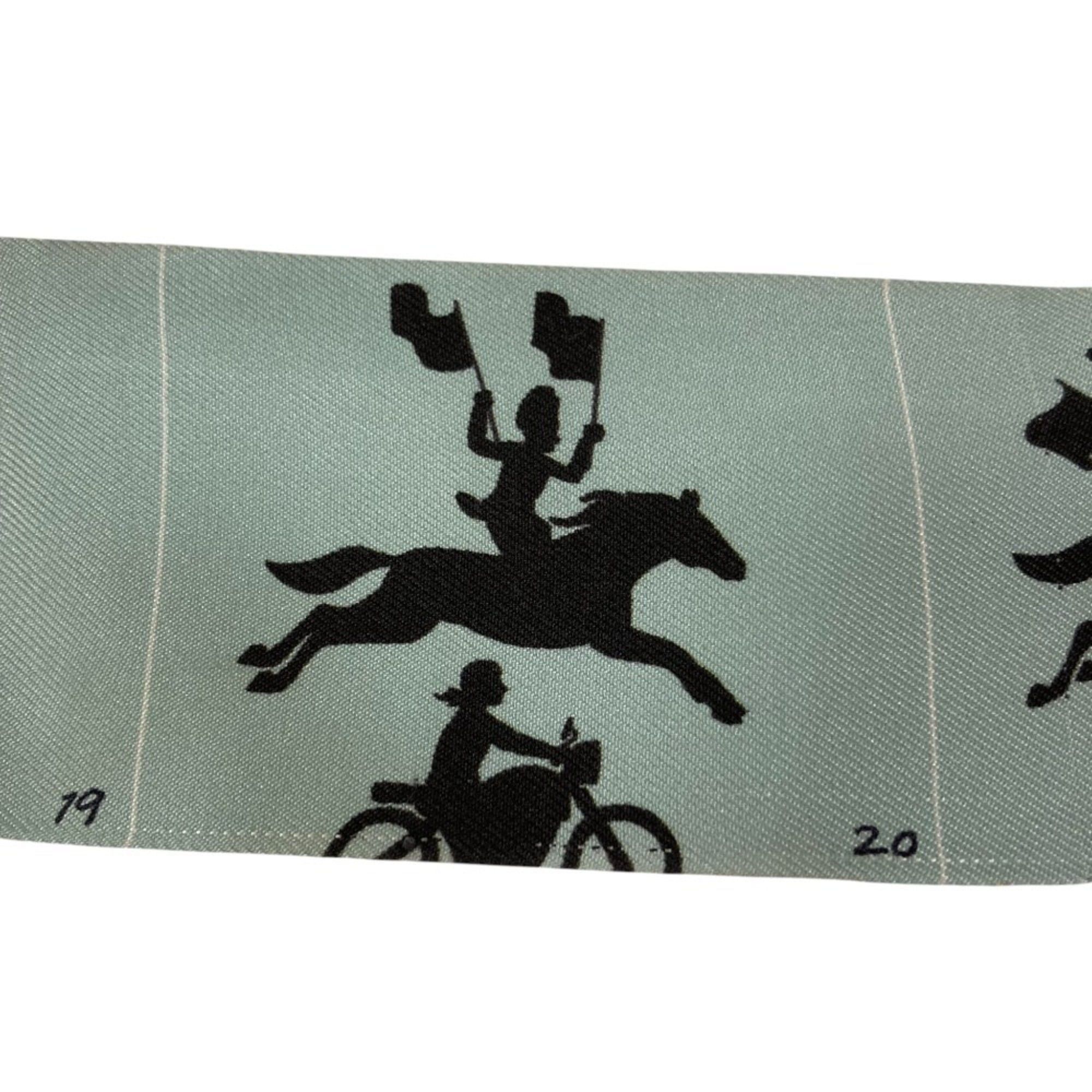 Hermes Hermes Parade Twilly Silk Scarf, Light Blue, Women's, Lux, Pre-owned Brands Size ONE SIZE - 6 Thumbnail