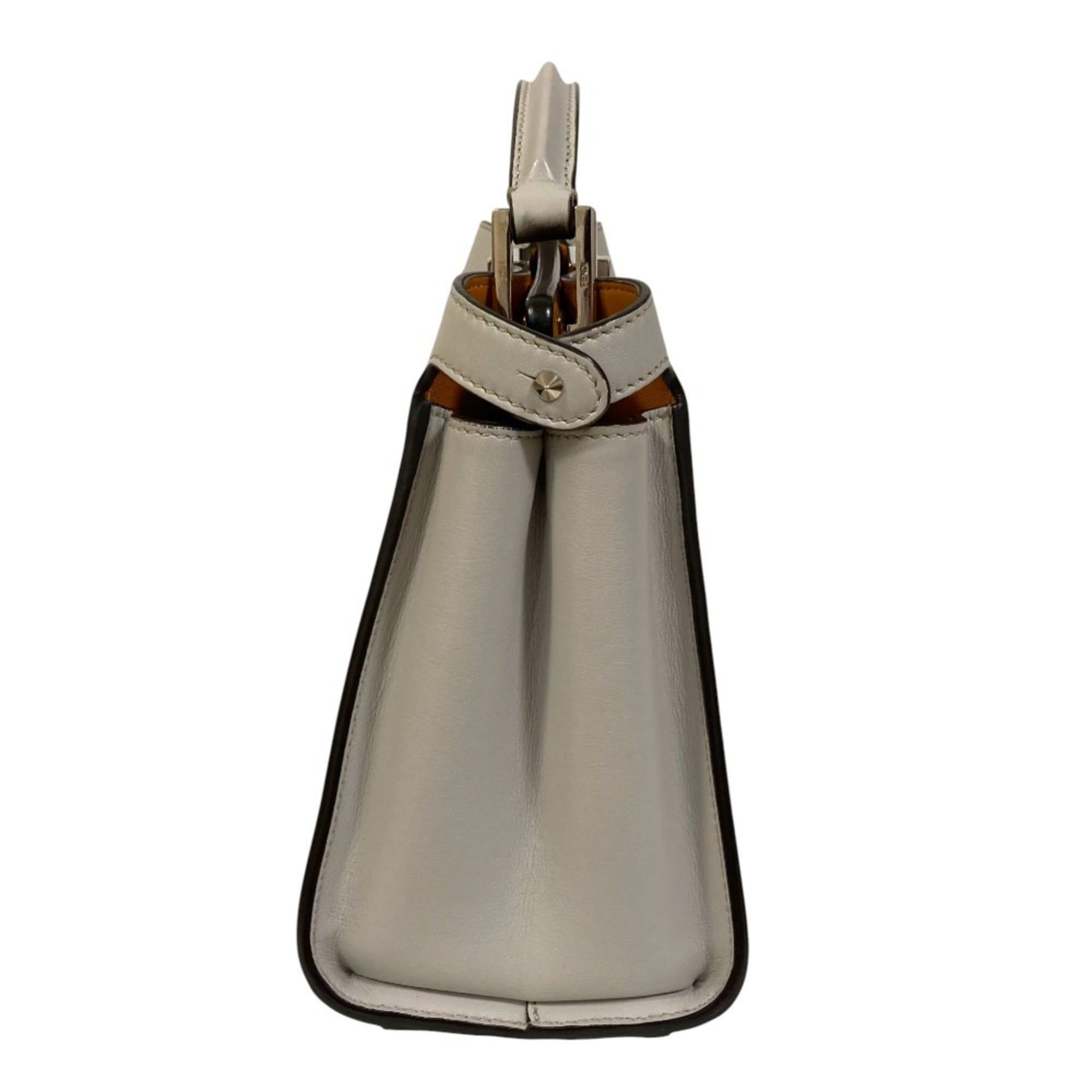 Fendi FENDI Peekaboo Iconic Essential 2-way Handbag/Shoulder Bag 8BN302 Gray Women's Luxs Pre-owned Brands Size ONE SIZE - 4 Thumbnail