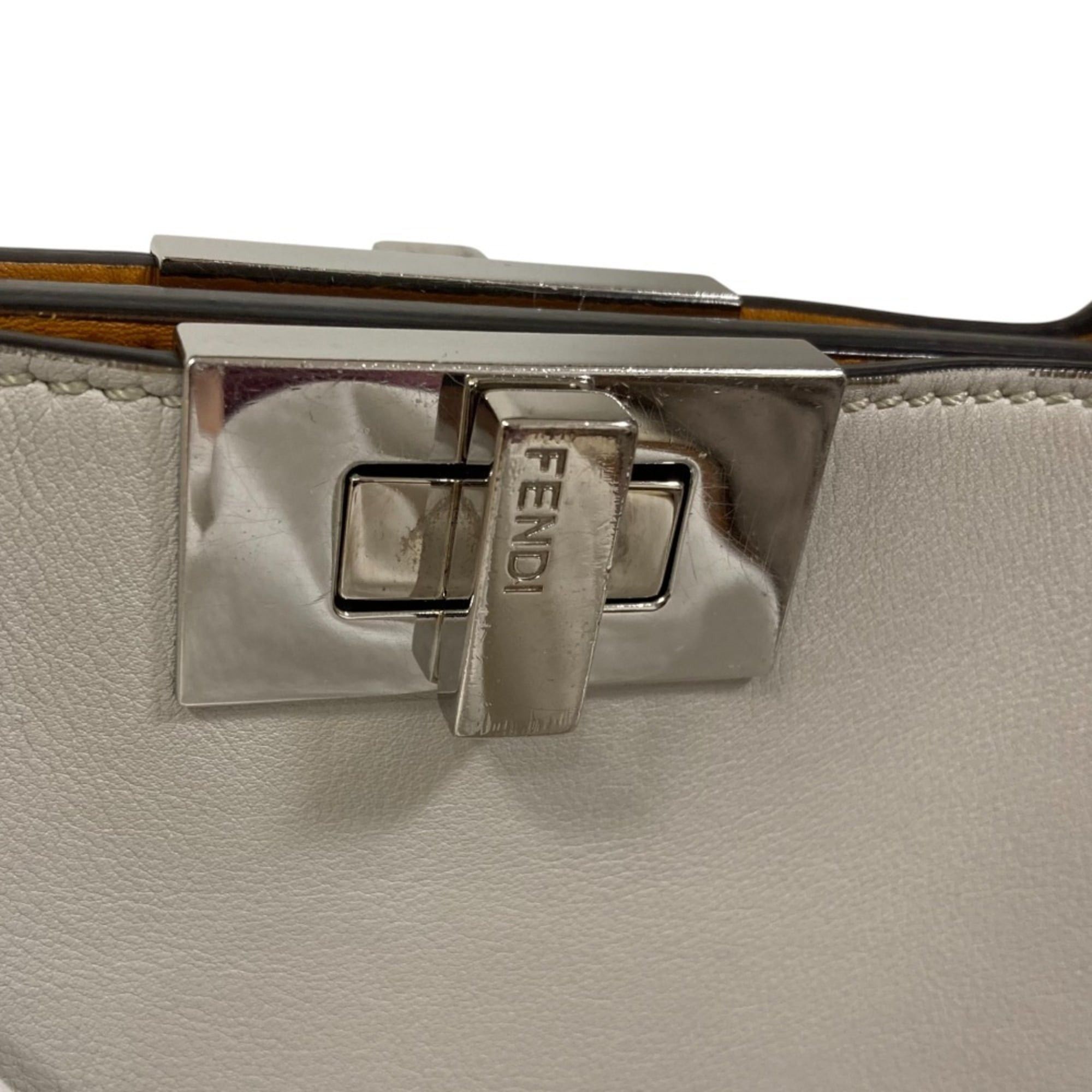 Fendi FENDI Peekaboo Iconic Essential 2-way Handbag/Shoulder Bag 8BN302 Gray Women's Luxs Pre-owned Brands Size ONE SIZE - 11 Thumbnail