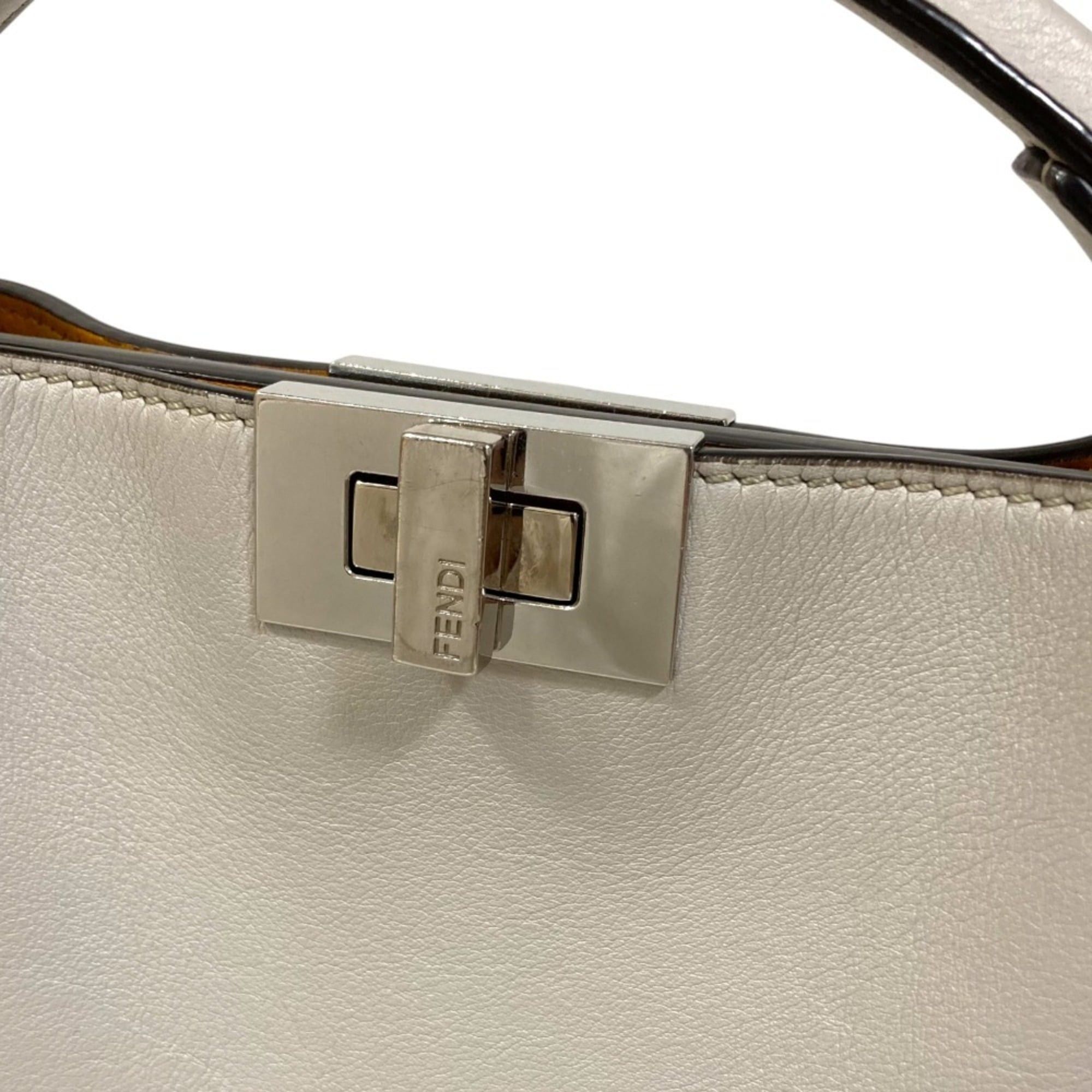Fendi FENDI Peekaboo Iconic Essential 2-way Handbag/Shoulder Bag 8BN302 Gray Women's Luxs Pre-owned Brands Size ONE SIZE - 10 Thumbnail