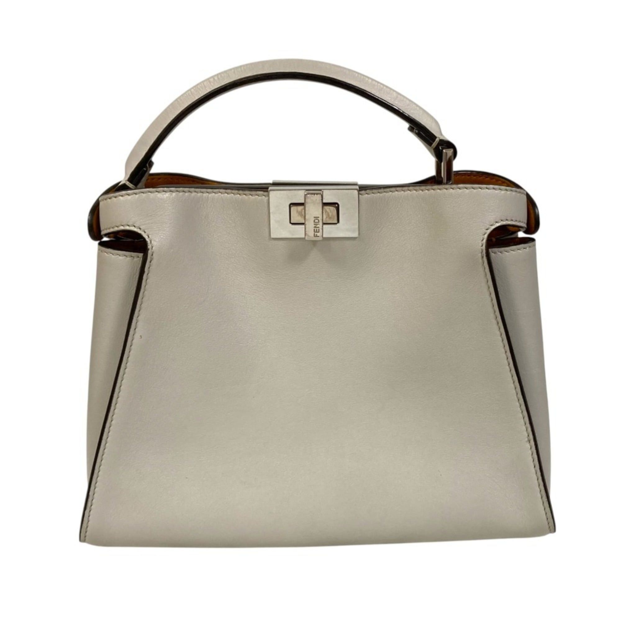 Fendi FENDI Peekaboo Iconic Essential 2-way Handbag/Shoulder Bag 8BN302 Gray Women's Luxs Pre-owned Brands Size ONE SIZE - 2 Thumbnail