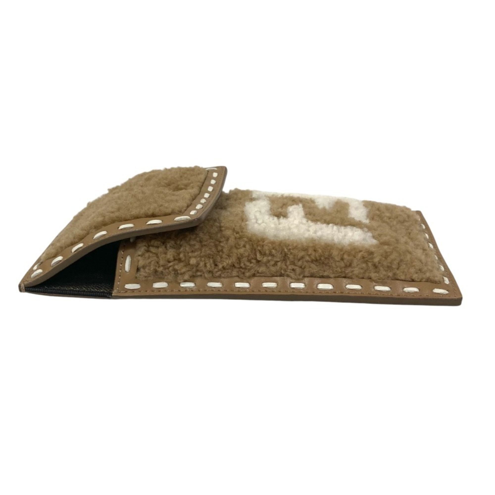 Fendi Fendi Boa Mixed-Material Phone Pouch 7AS047 Brown Men's and Women's Luxs Used Brand Clothing Size ONE SIZE - 3 Thumbnail
