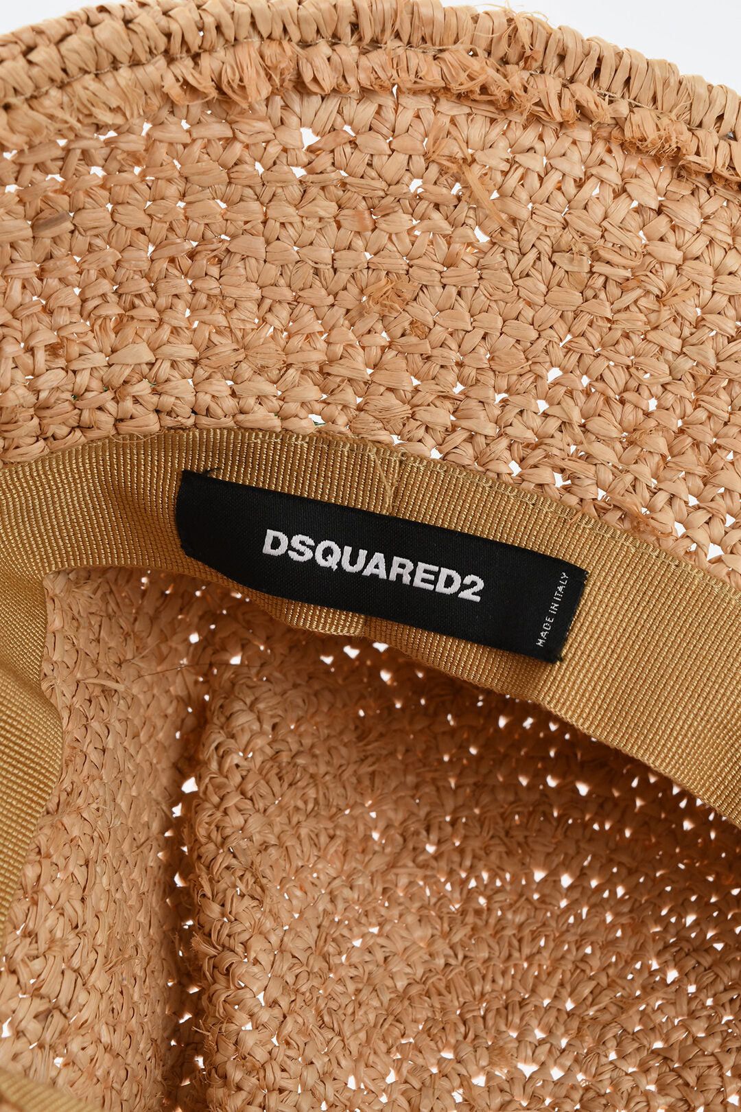 Dsquared2 Raffia Bucket Hat with Embroidery Size ONE SIZE - 3 Thumbnail