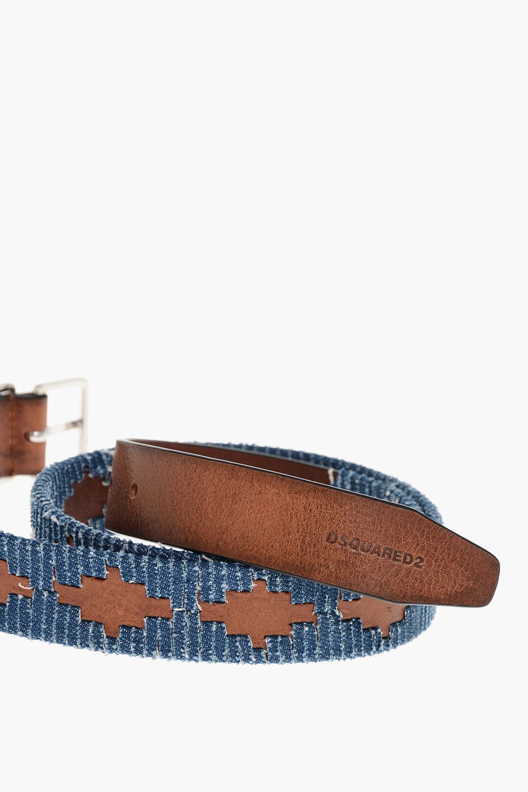 Dsquared2 30mm Leather and Denim Belt Size ONE SIZE - 3 Thumbnail